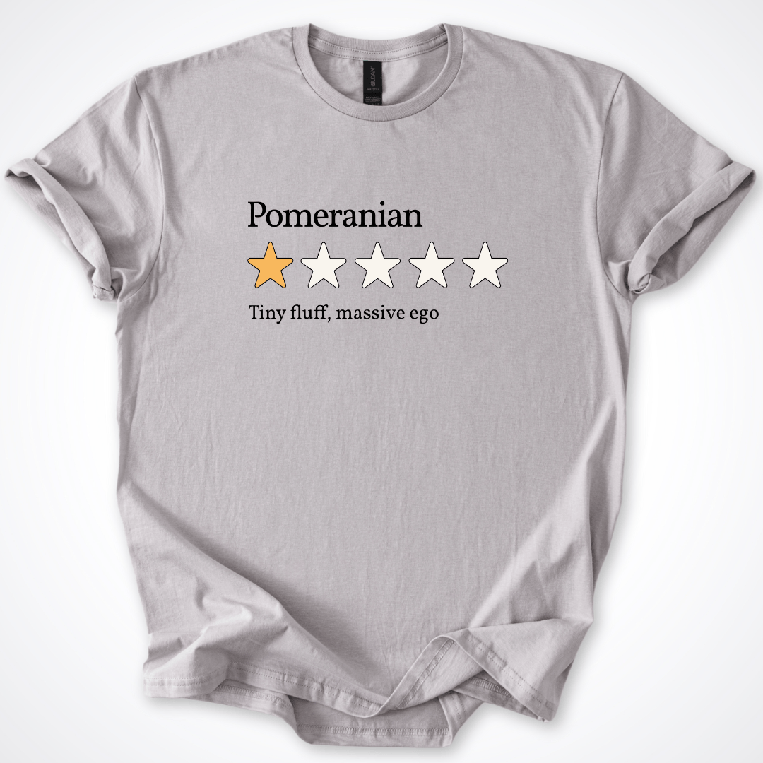 T-Shirt Ice Grey / S Pomeranian One Star Review T-Shirt ReallyintoDogs