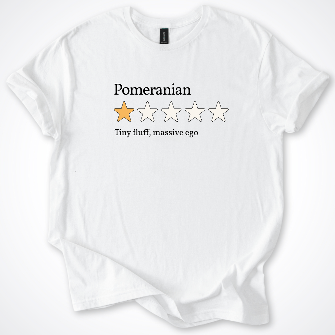 T-Shirt Pomeranian One Star Review T-Shirt ReallyintoDogs