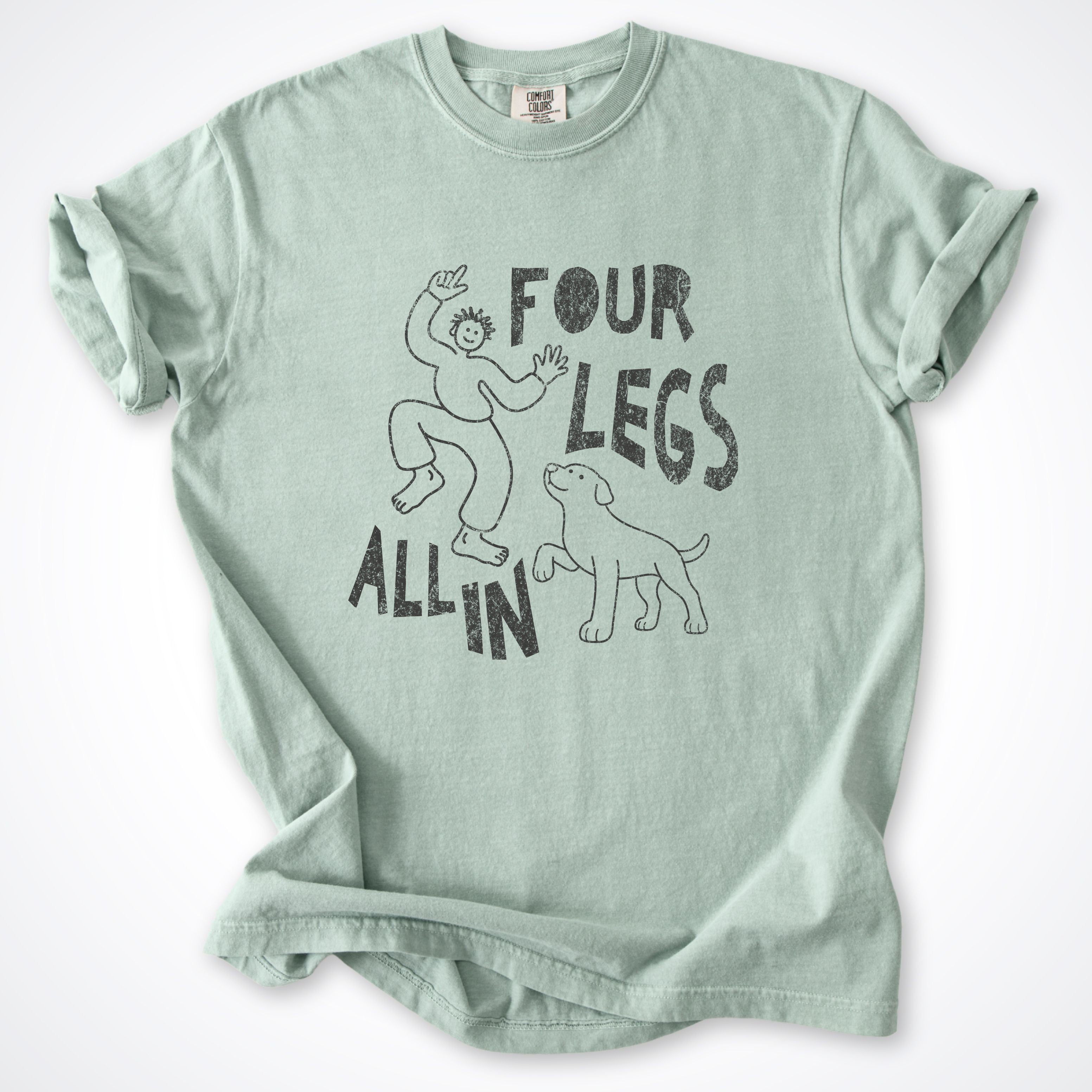 Four Legs All In Man and Dog Premium T-Shirt