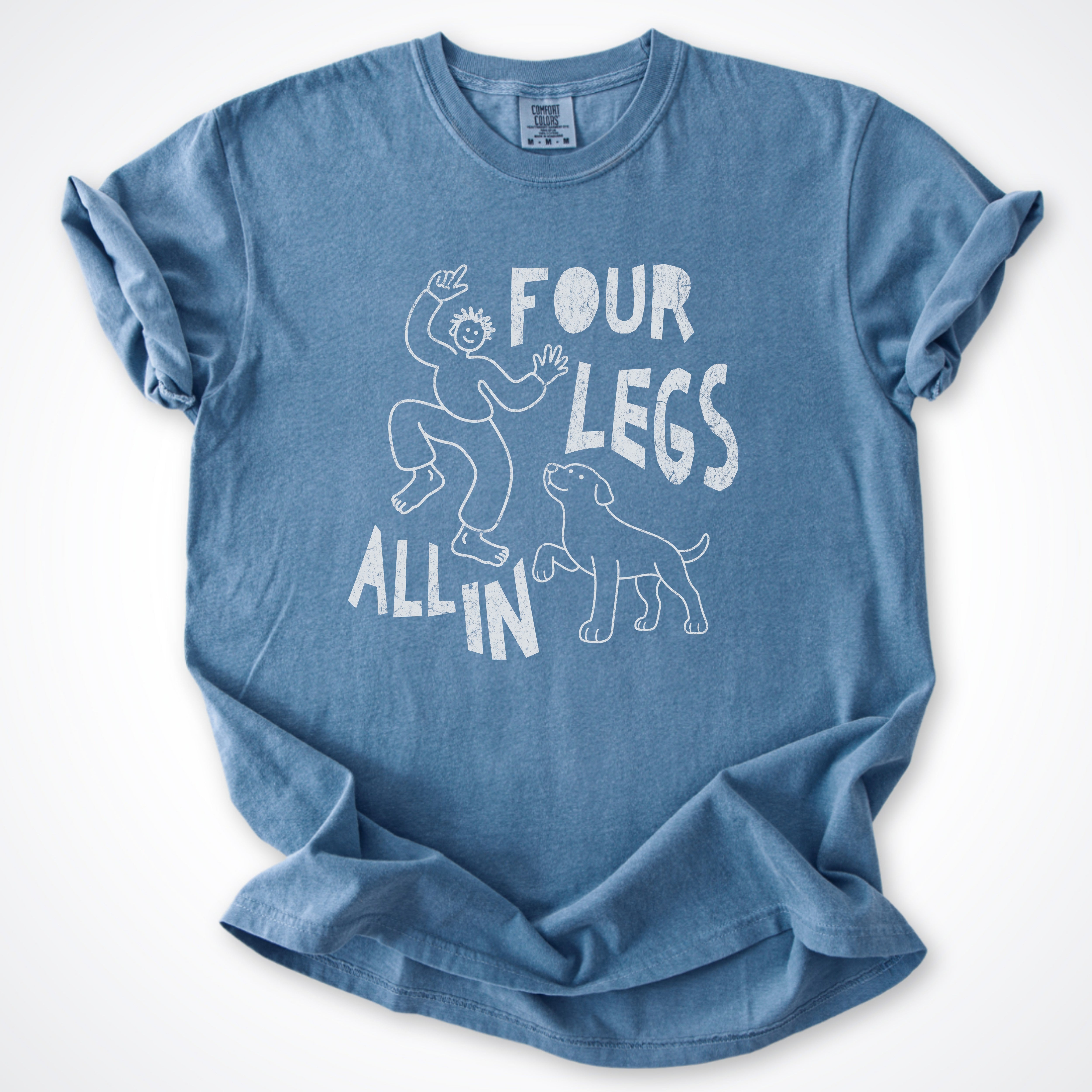 Four Legs All In Man and Dog Premium T-Shirt