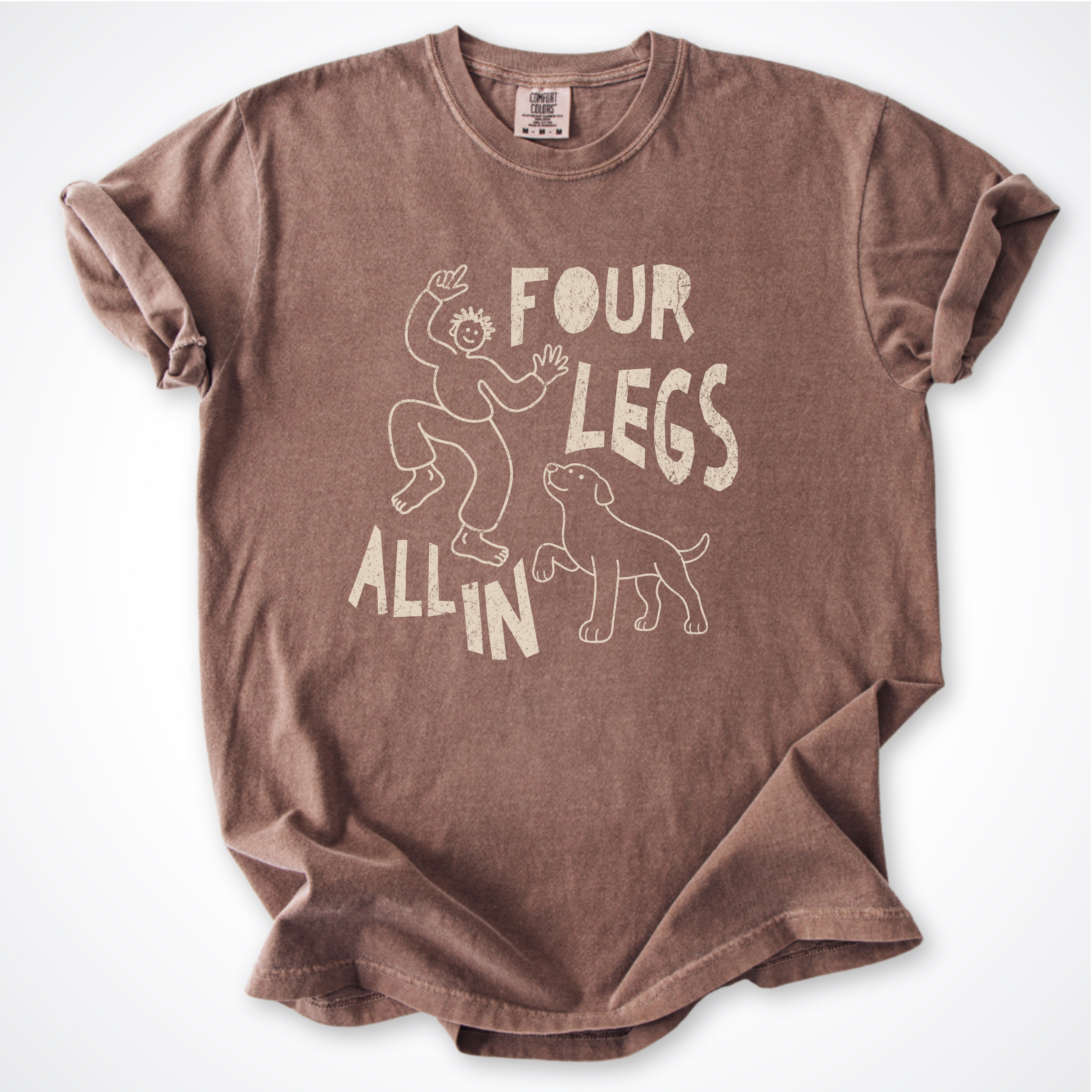 Four Legs All In Man and Dog Premium T-Shirt