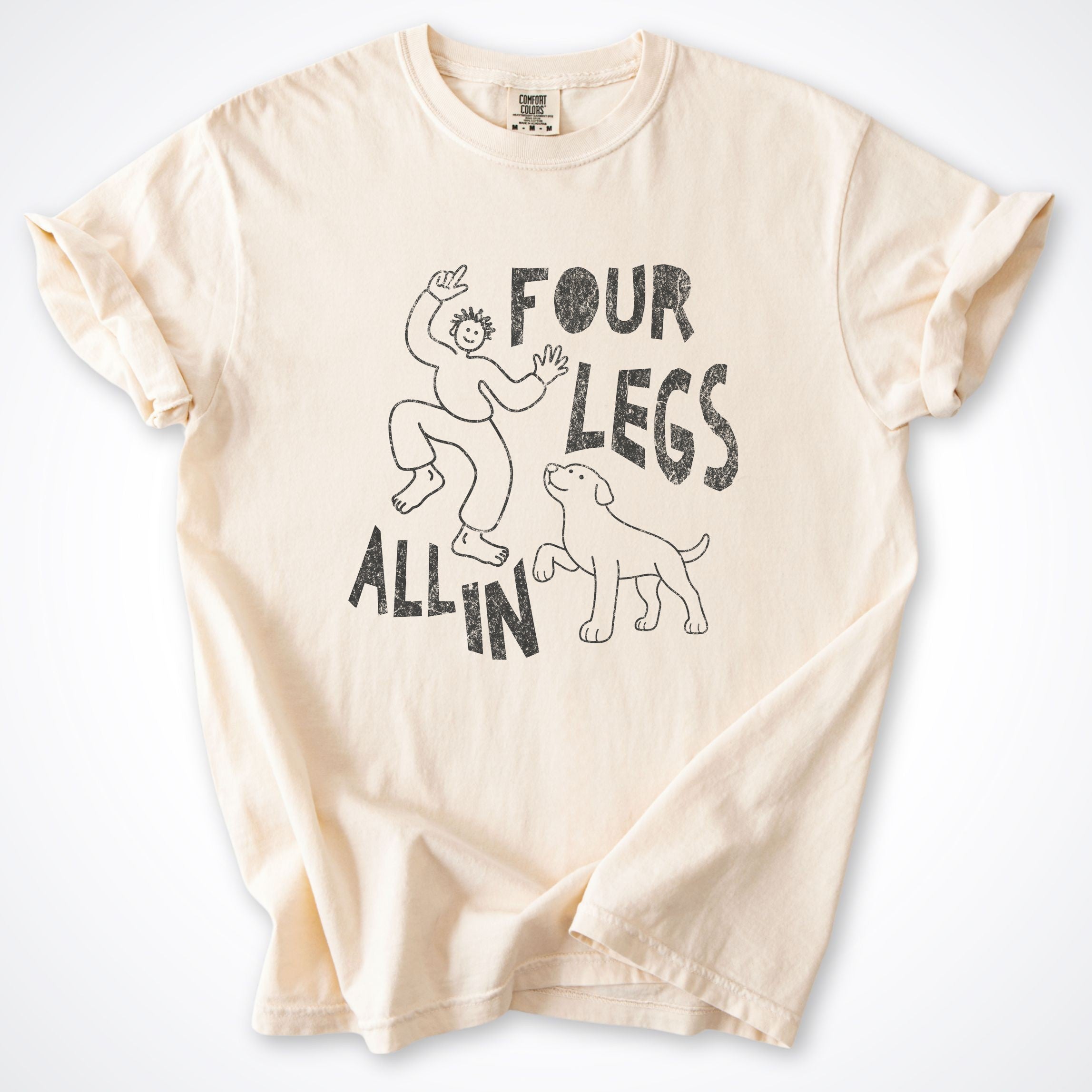 Four Legs All In Man and Dog Premium T-Shirt