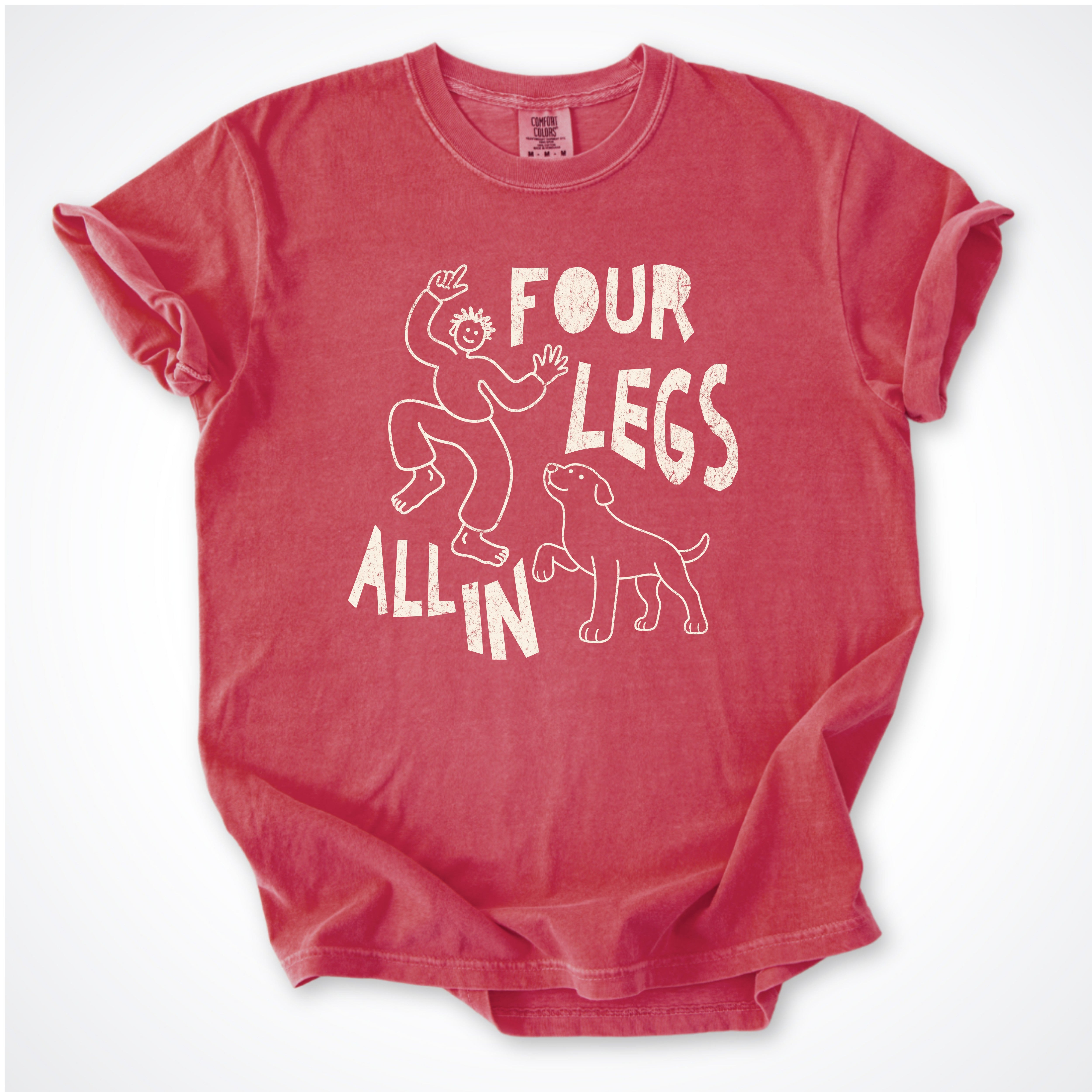 Four Legs All In Man and Dog Premium T-Shirt