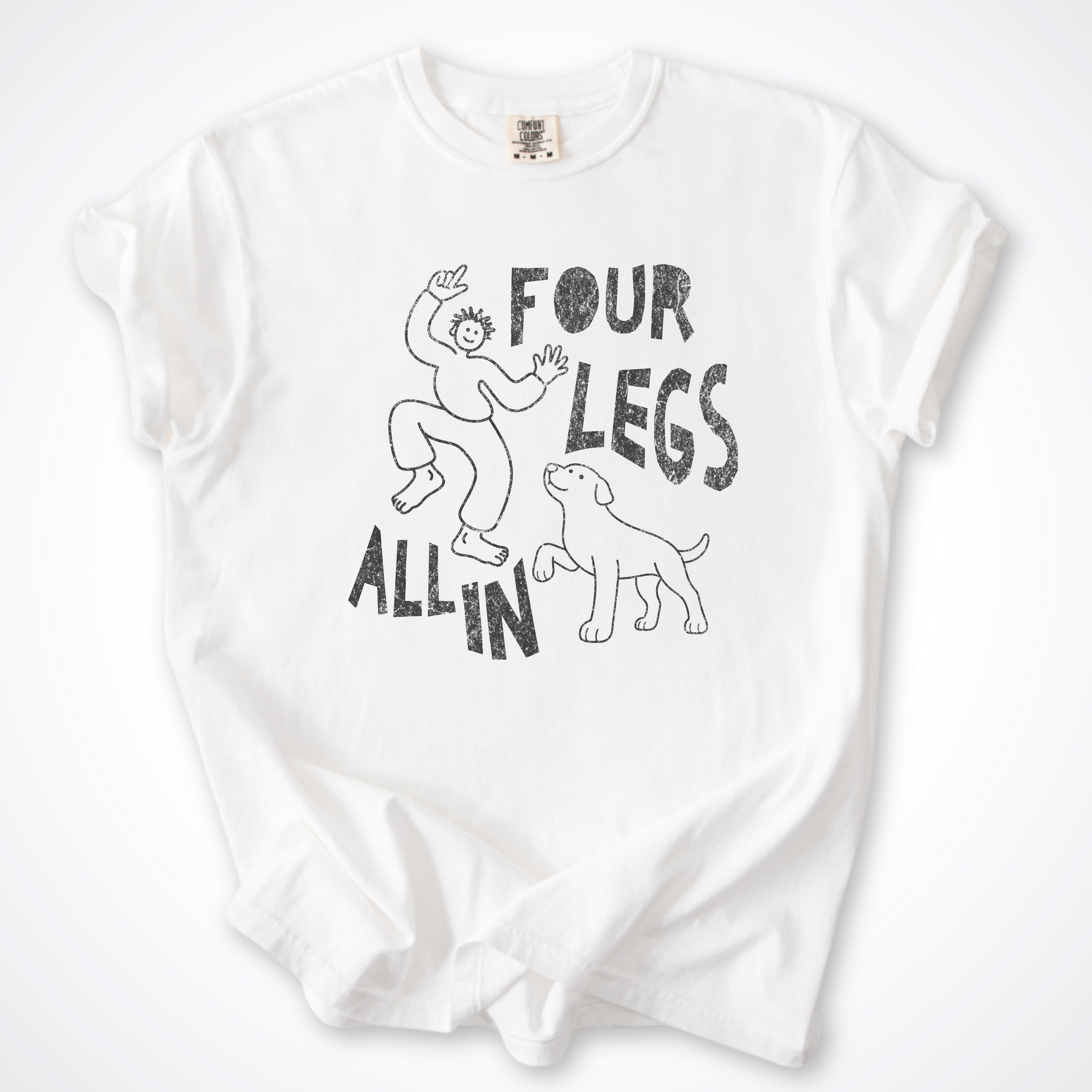 Four Legs All In Man and Dog Premium T-Shirt