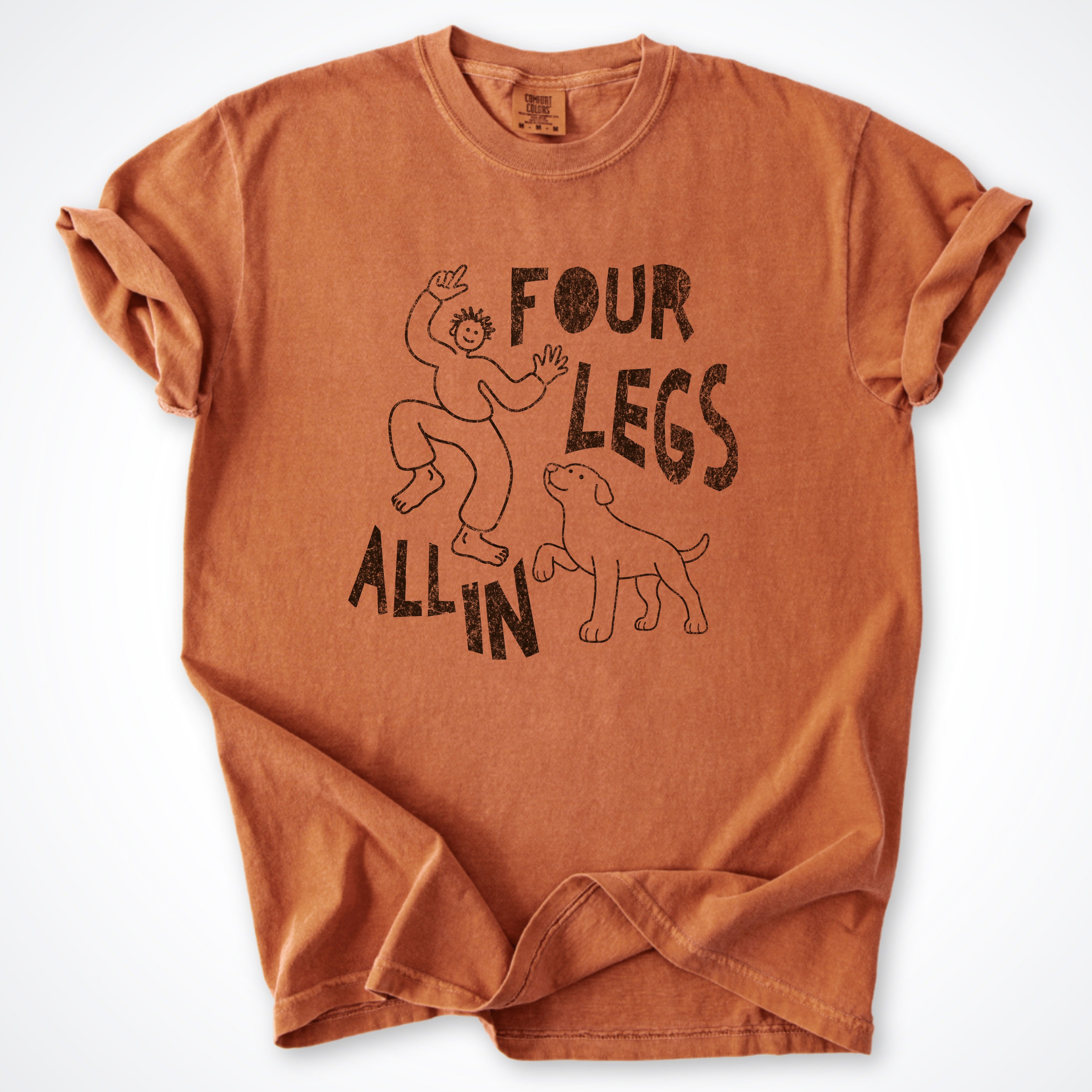 Four Legs All In Man and Dog Premium T-Shirt