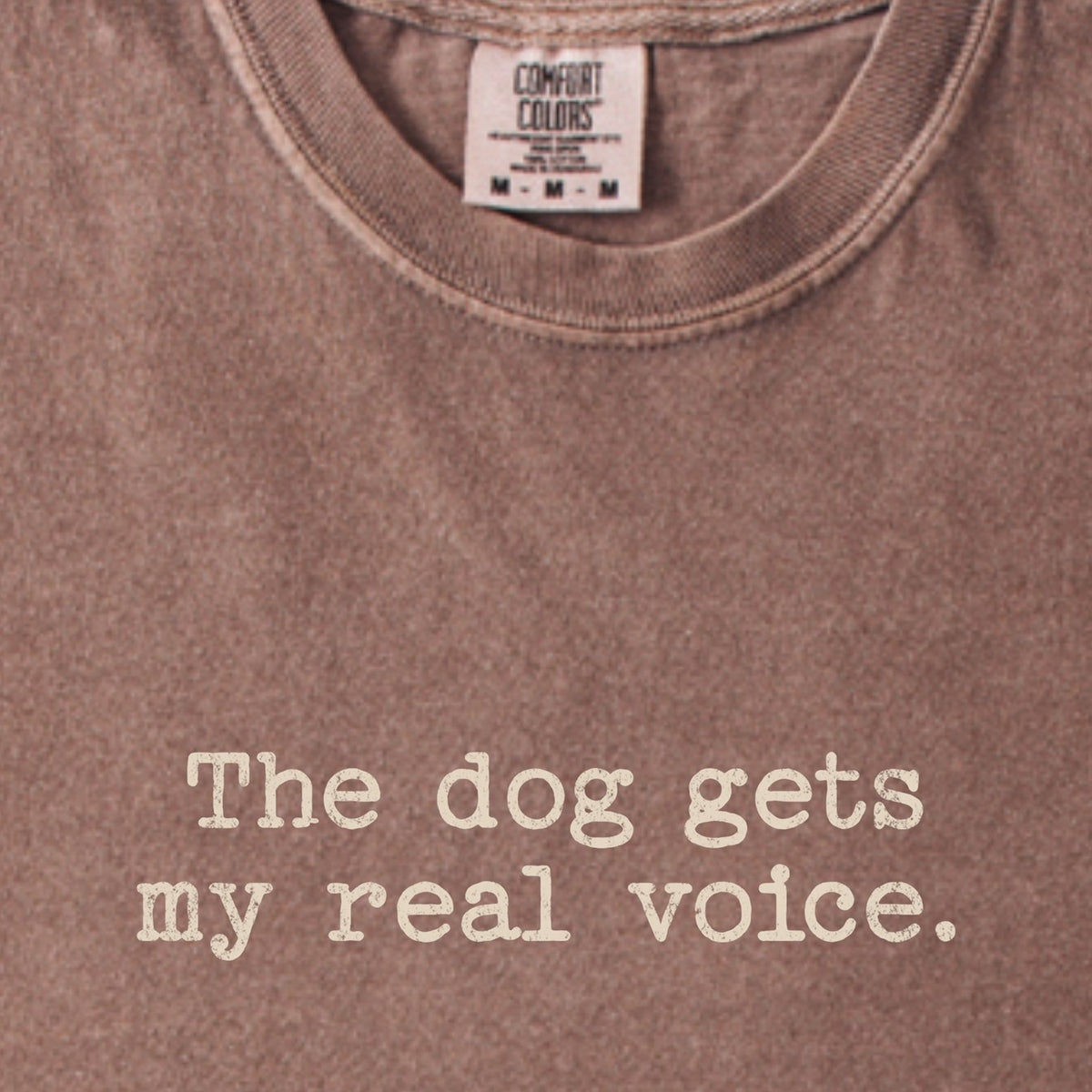 The Dog Gets My Real Voice. Premium T-Shirt