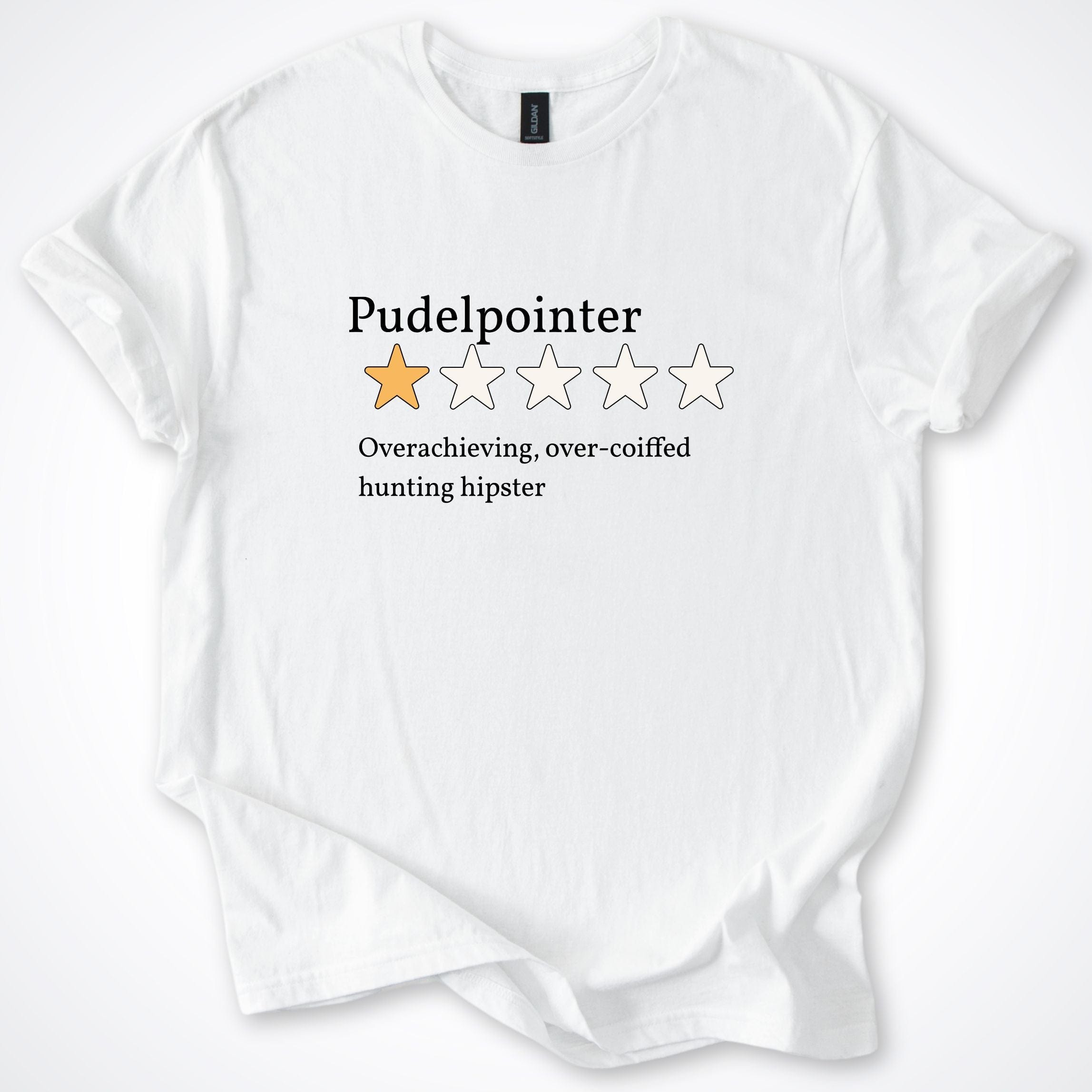 T-Shirt White / S Pudelpointer One Star Review T-Shirt ReallyintoDogs
