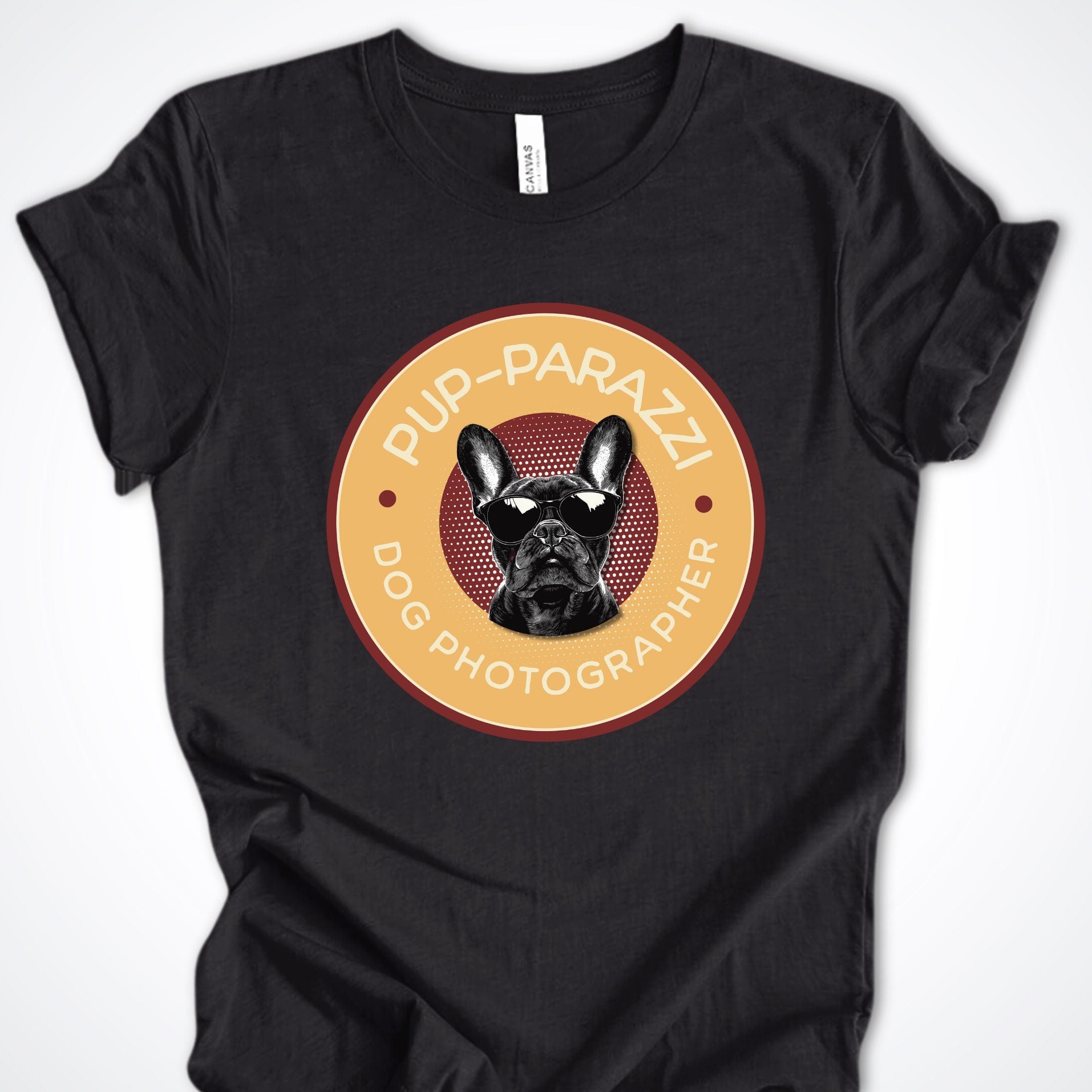 T-Shirt Black Heather / S Pup-parazzi French Bull Dog Premium Unisex T-Shirt ReallyintoDogs