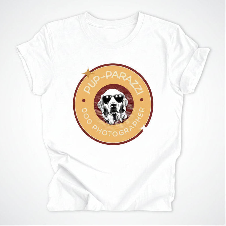 T-Shirt White / S Pup-parazzi Golden Retreiver Premium Unisex T-Shirt ReallyintoDogs