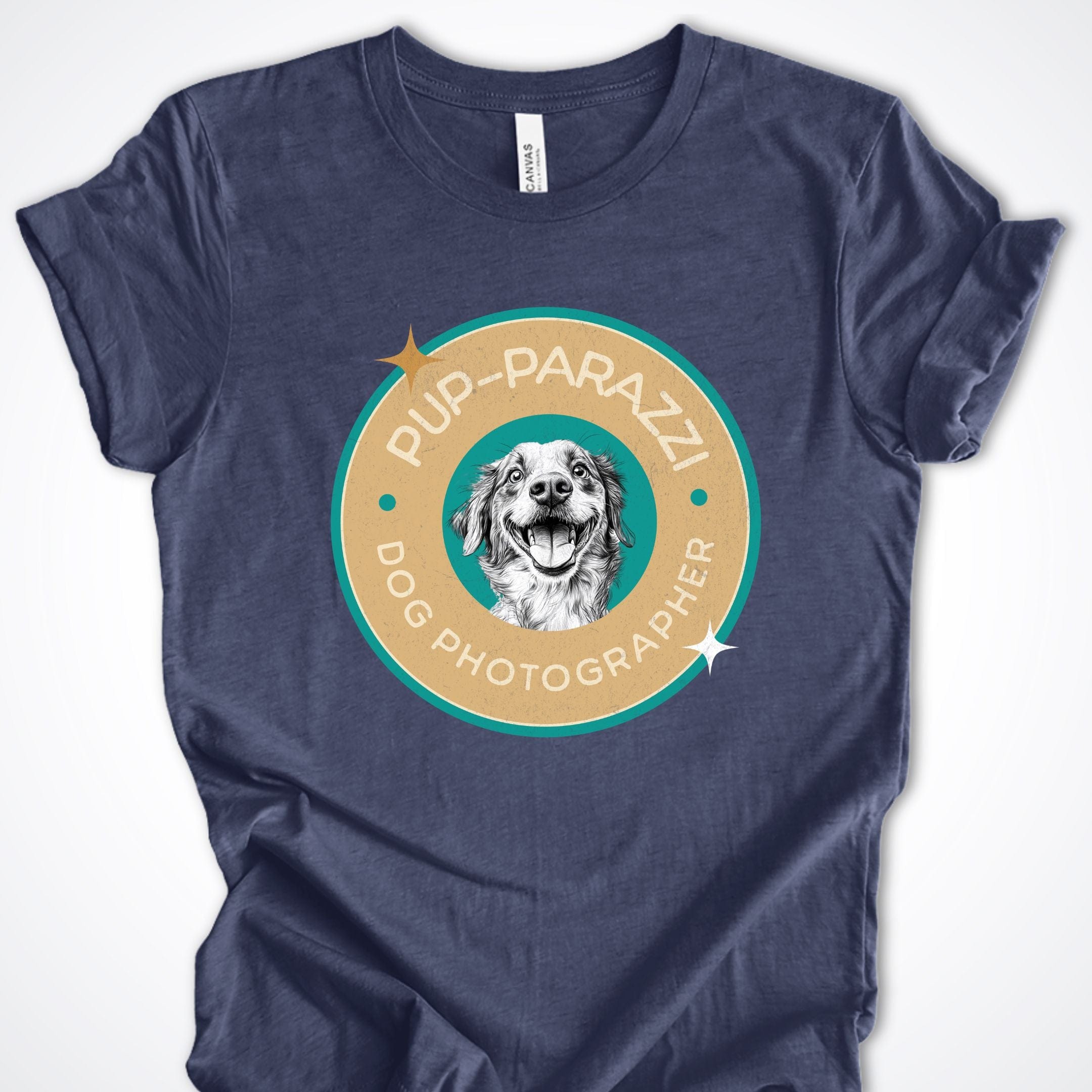T-Shirt Heather Navy / S Pup-parazzi Premium Unisex T-Shirt ReallyintoDogs
