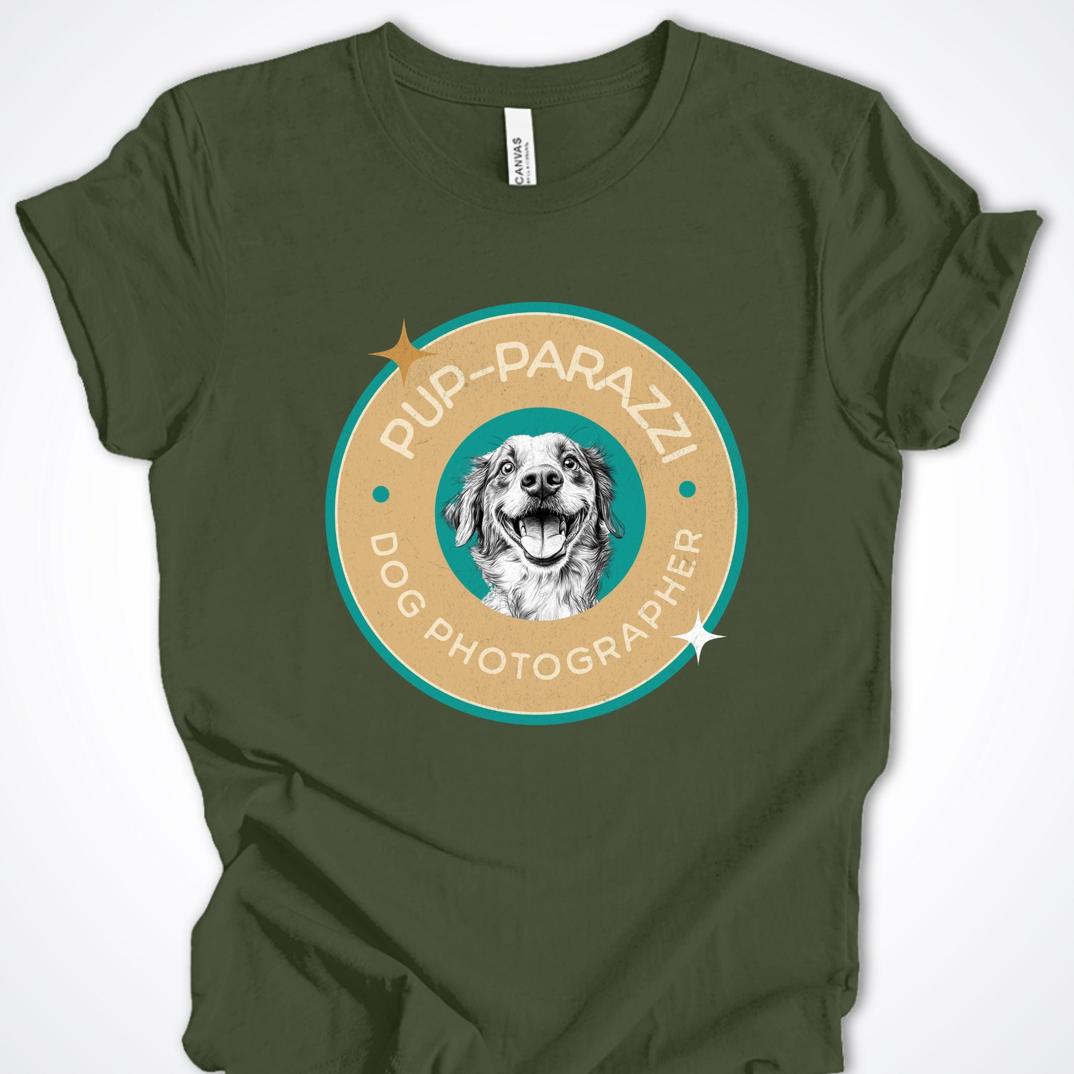 T-Shirt Military Green / S Pup-parazzi Premium Unisex T-Shirt ReallyintoDogs