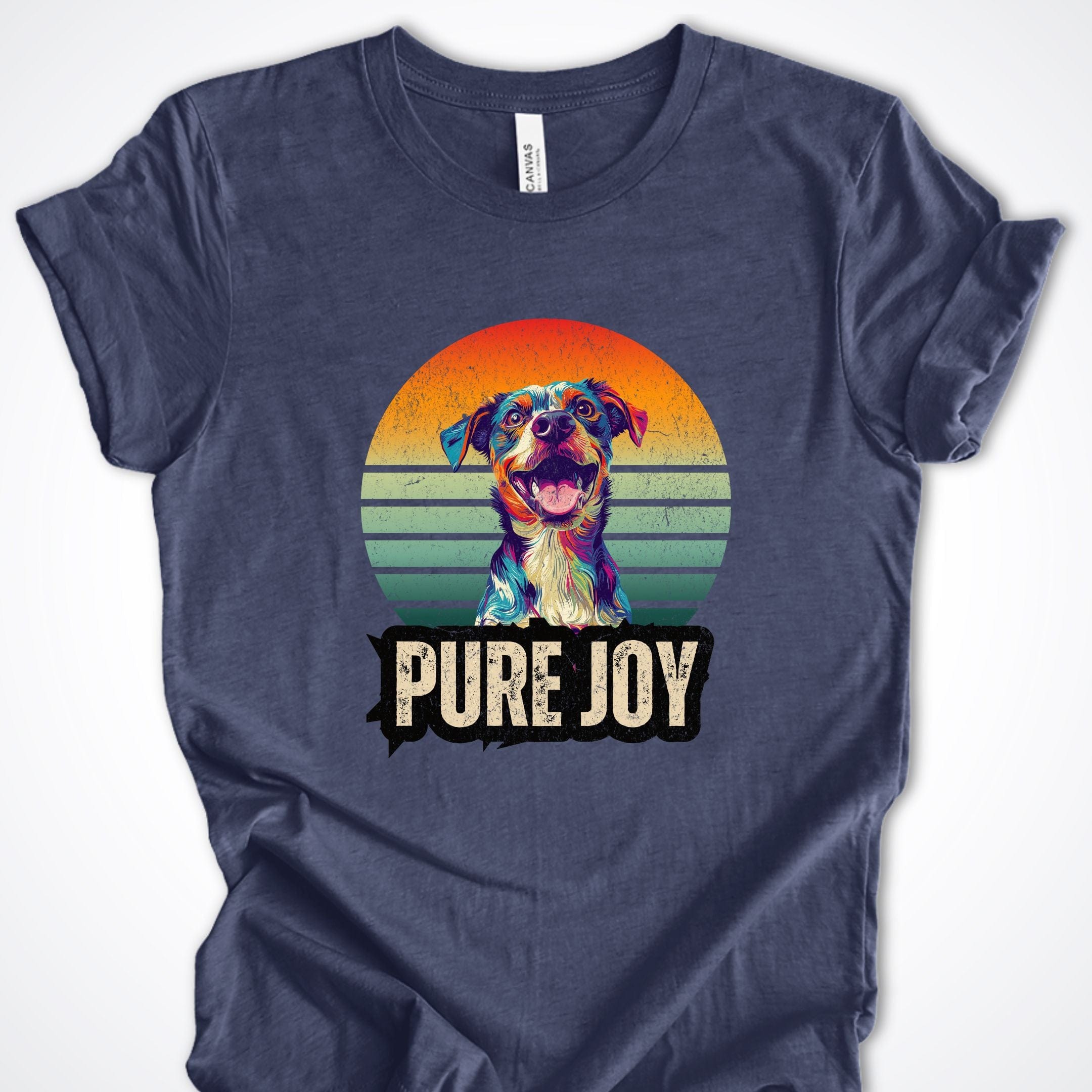 T-Shirt Heather Navy / S Pure Joy Premium Unisex T-Shirt ReallyintoDogs