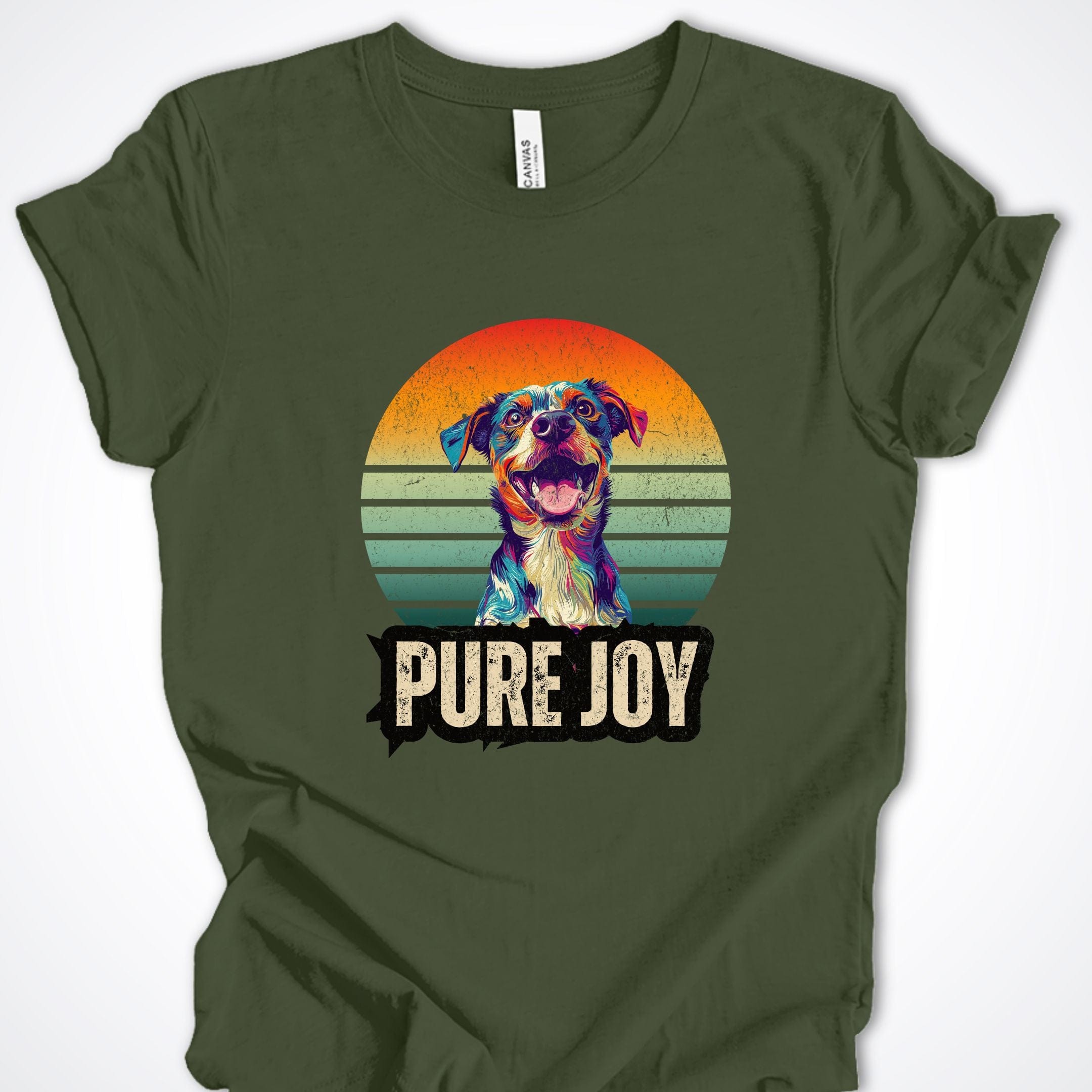 T-Shirt Military Green / S Pure Joy Premium Unisex T-Shirt ReallyintoDogs