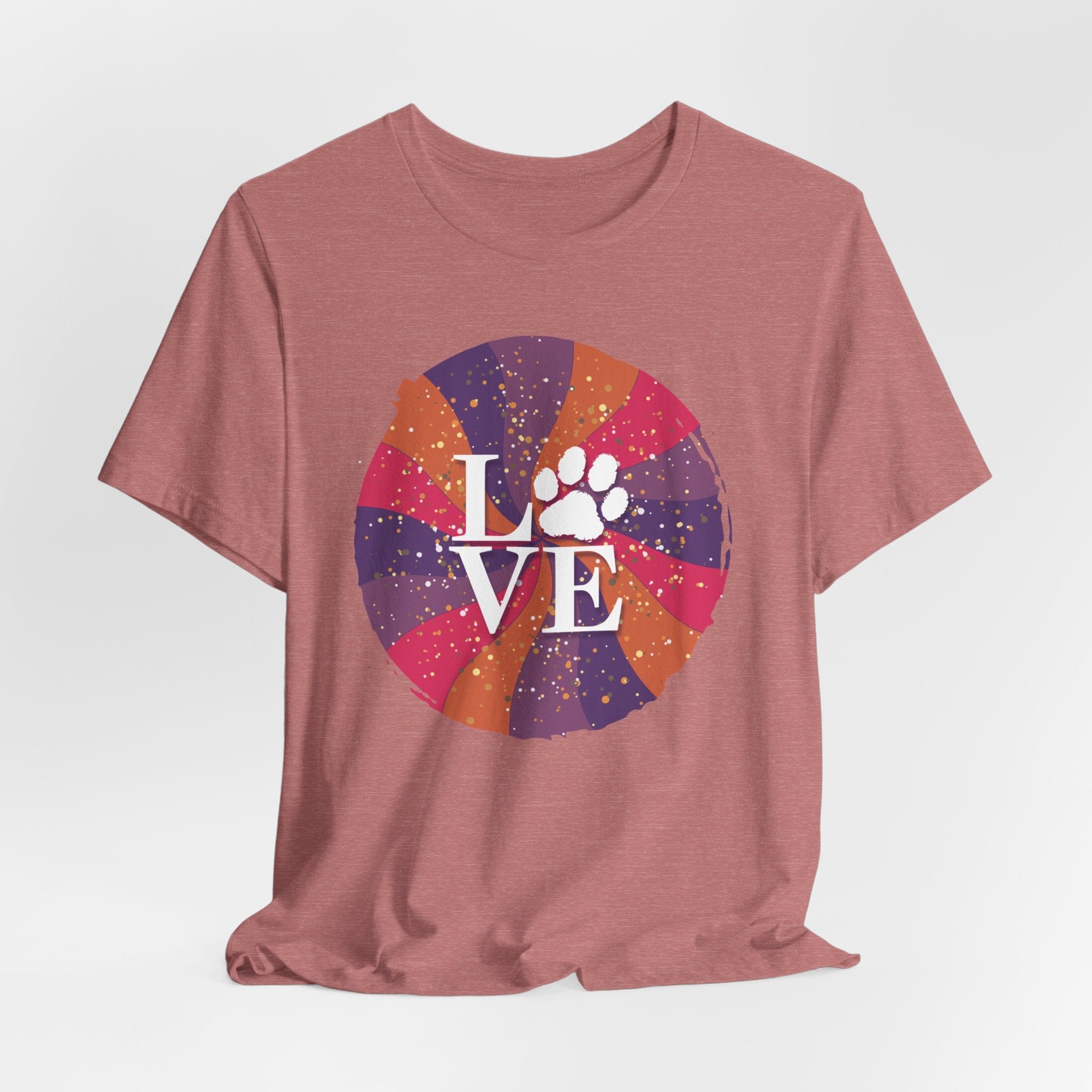 T-Shirt Heather Mauve / S Purple Glitter Paw Love Premium Unisex T-Shirt ReallyintoDogs