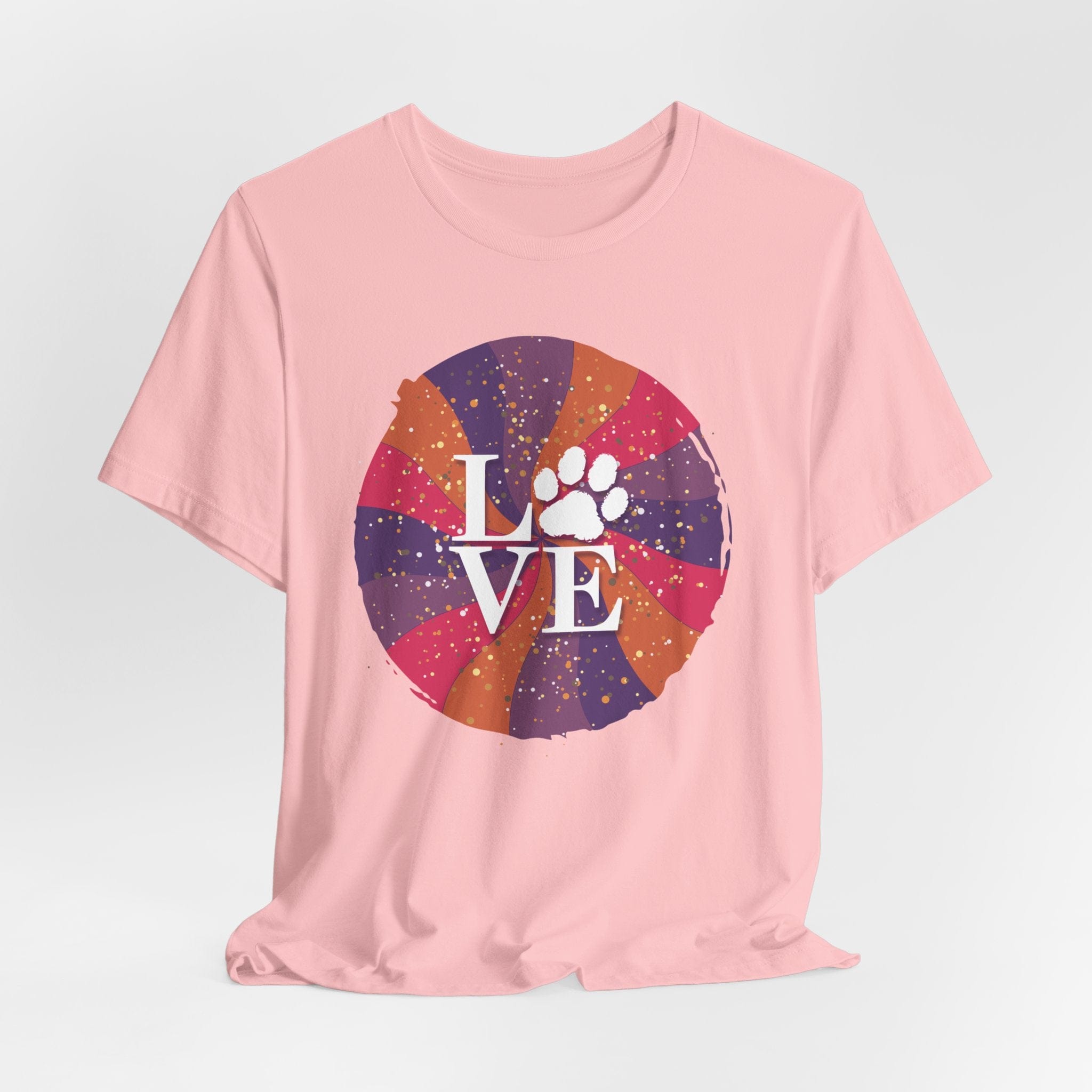 T-Shirt Pink / S Purple Glitter Paw Love Premium Unisex T-Shirt ReallyintoDogs