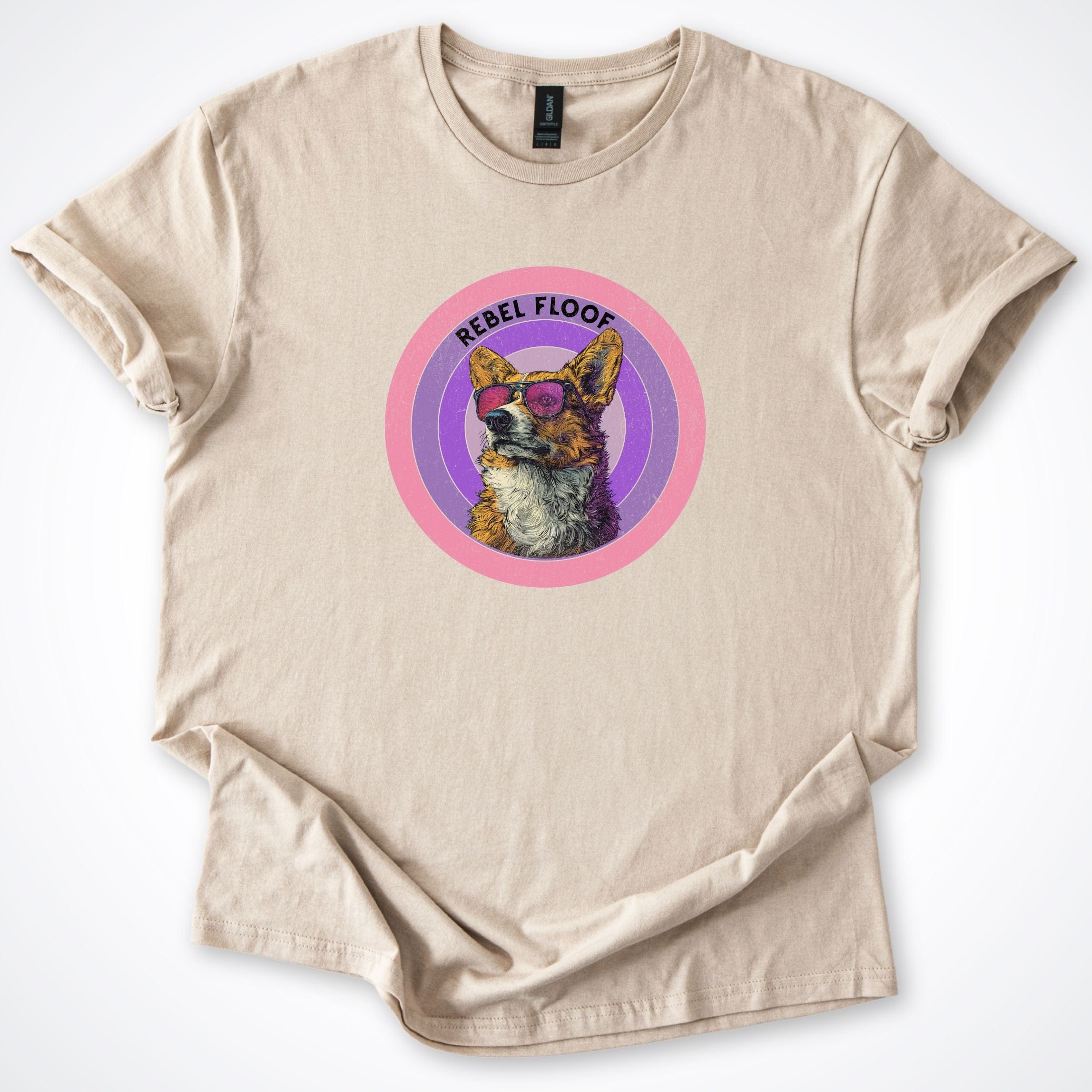 T-Shirt Sand / S Rebel Floof Corgi T-Shirt ReallyintoDogs