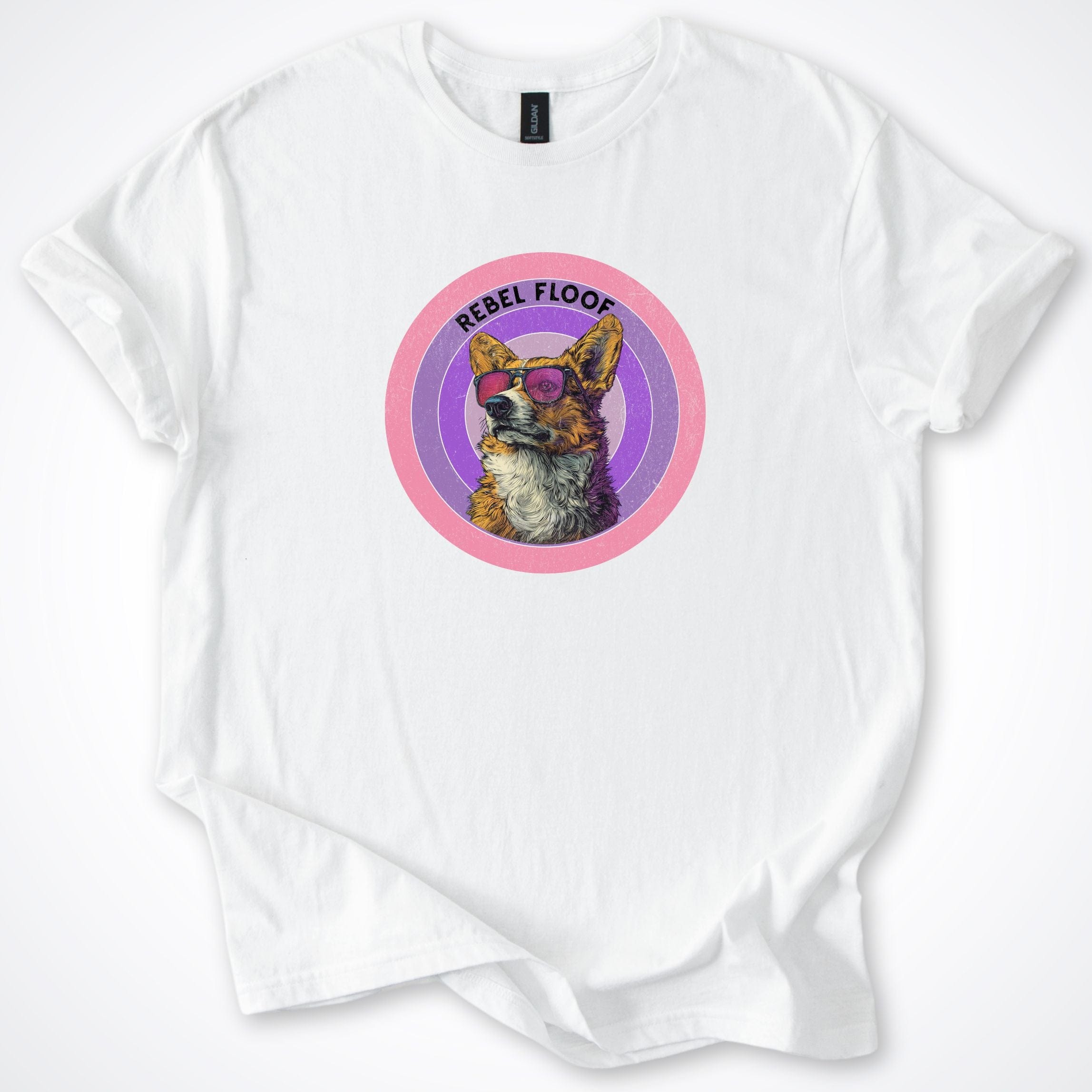 T-Shirt White / S Rebel Floof Corgi T-Shirt ReallyintoDogs