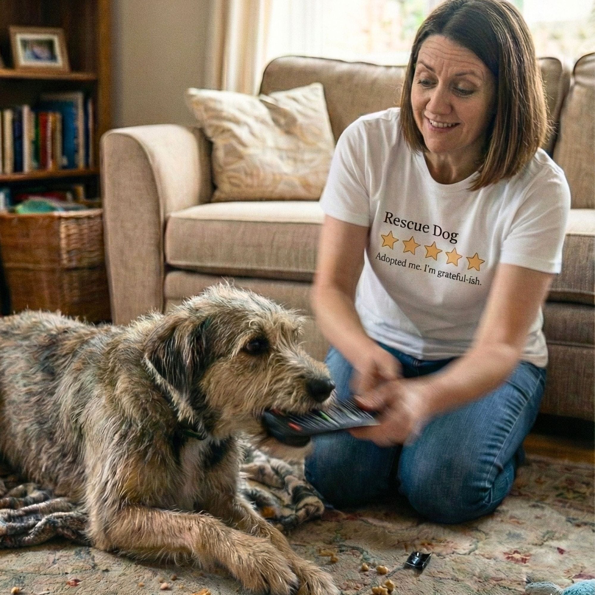 T-Shirt Rescue Dog 6.0 Five Star Review T-Shirt ReallyintoDogs