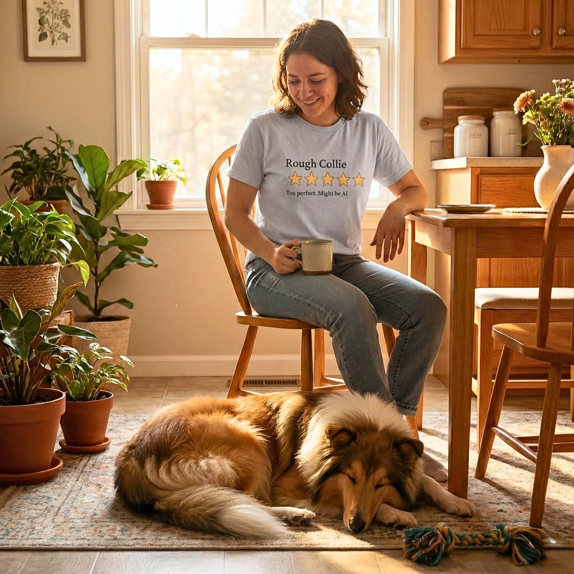 T-Shirt Rough Collie 2.0 Five Star Review T-Shirt ReallyintoDogs