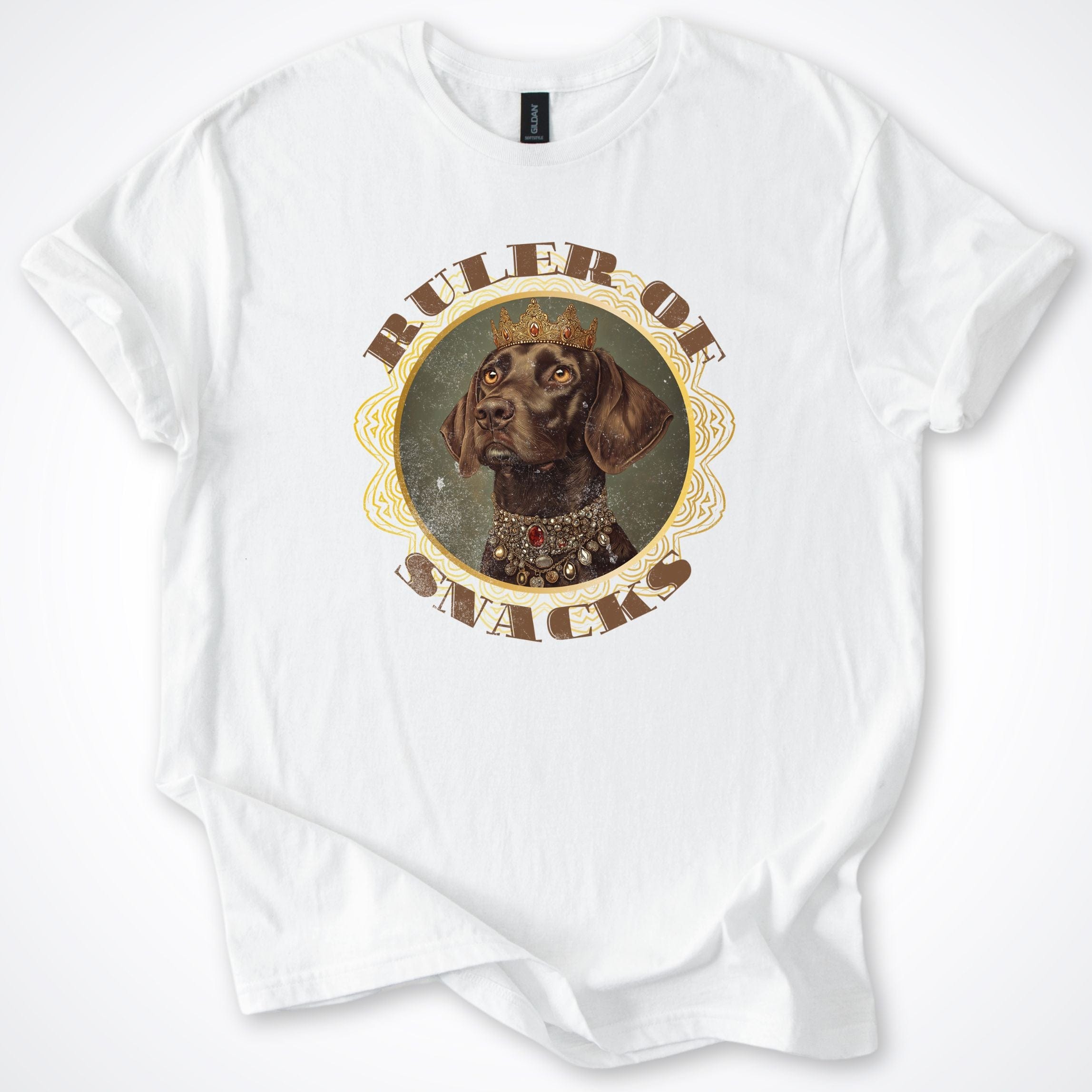 T-Shirt White / S Ruler of Snacks German Shorthair Pointer T-Shirt ReallyintoDogs