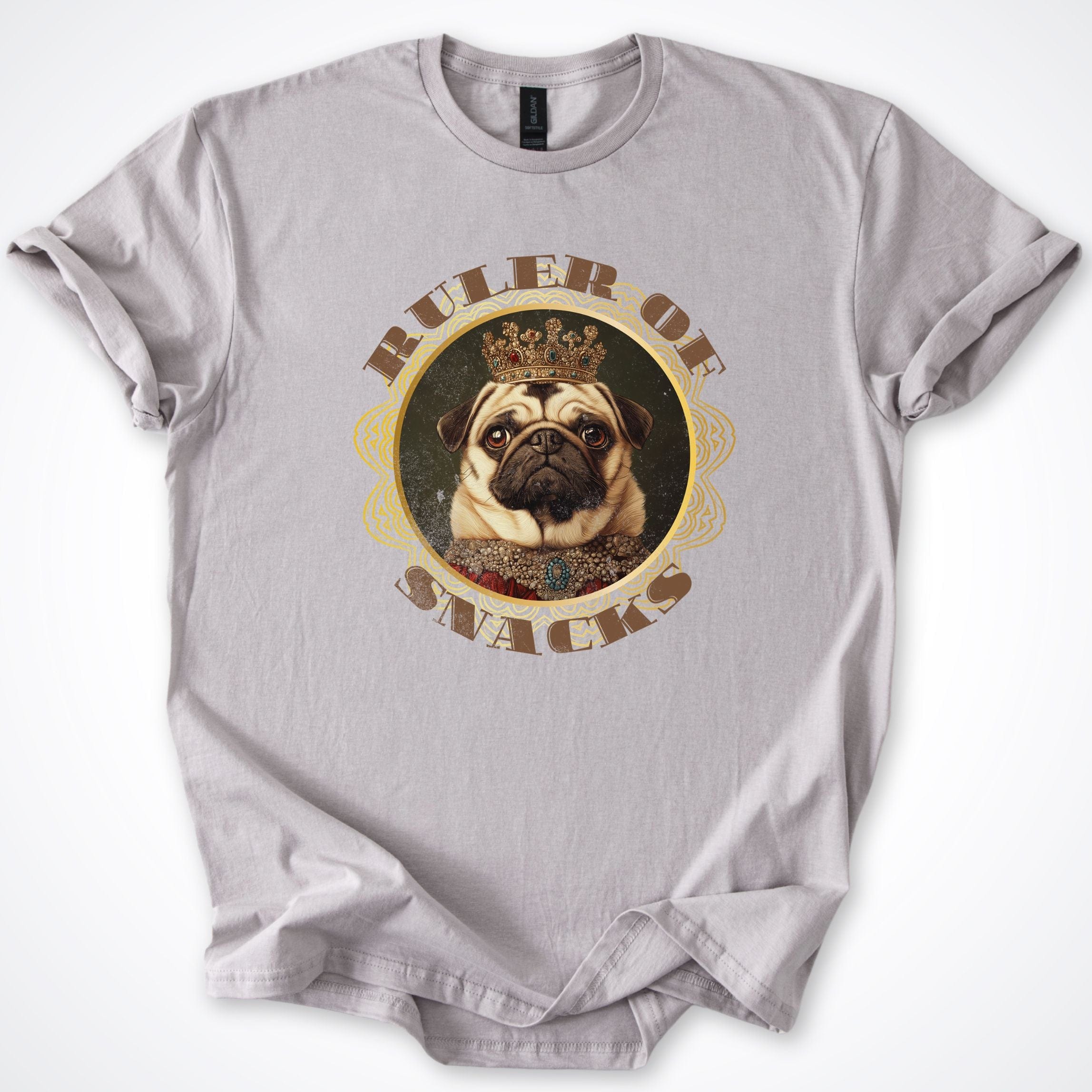 T-Shirt Ice Grey / S Ruler of Snacks Pug T-Shirt ReallyintoDogs