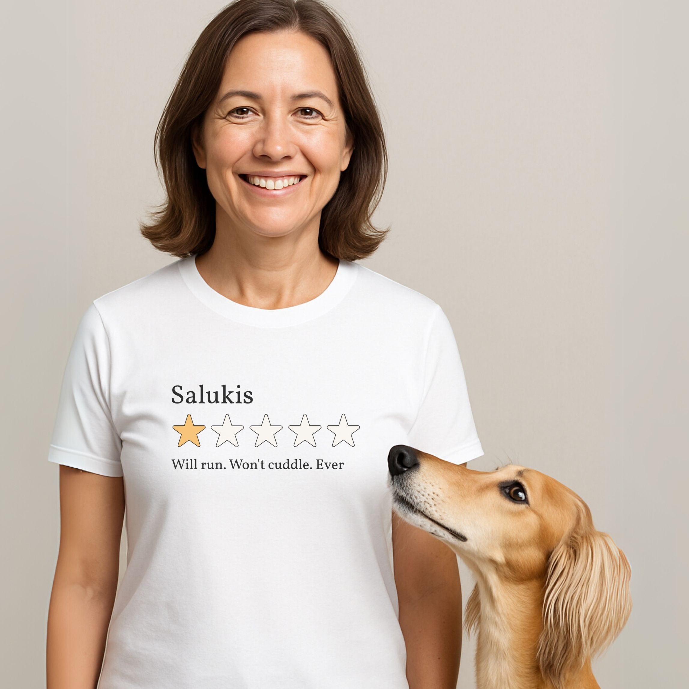 T-Shirt Salukis One Star Review T-Shirt ReallyintoDogs