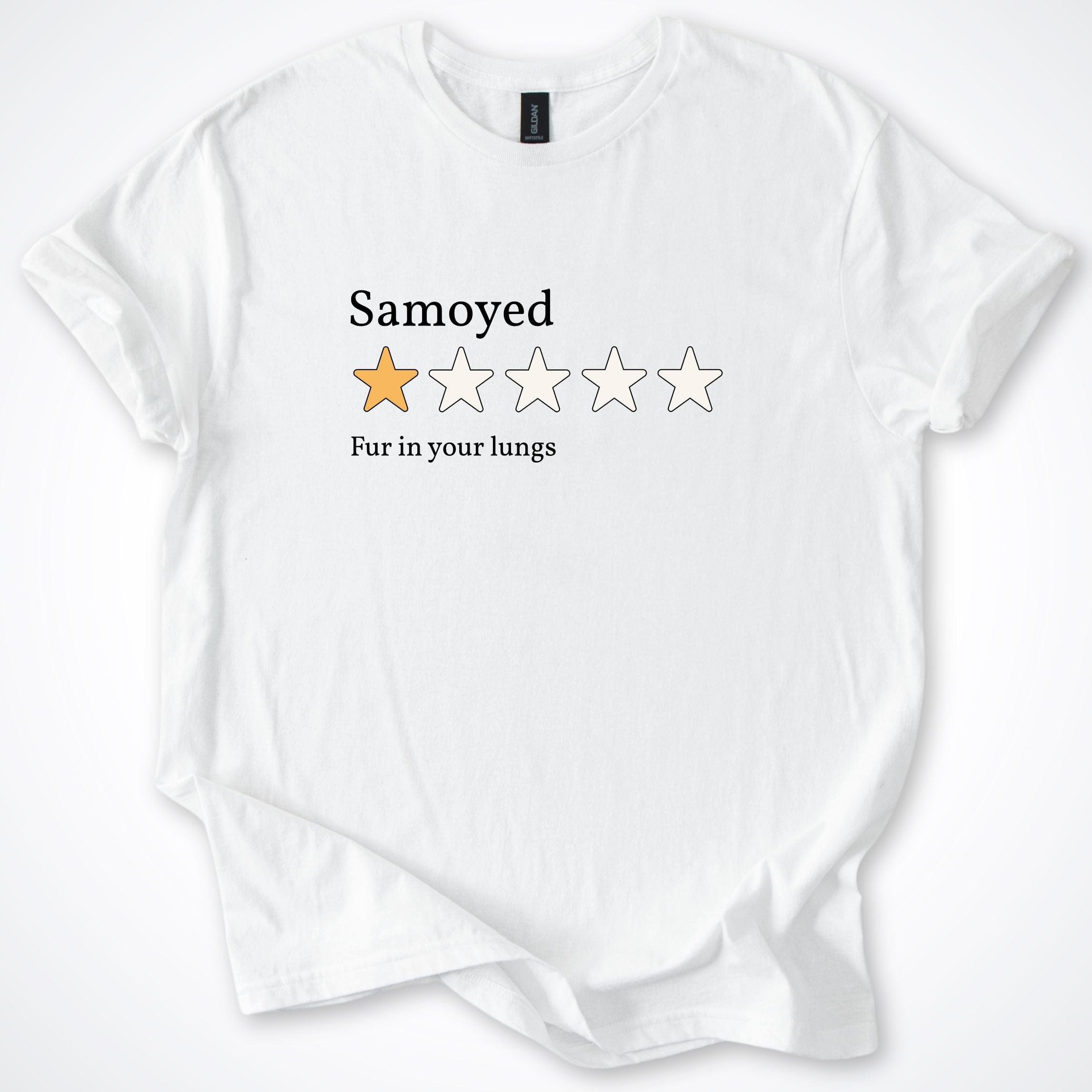 T-Shirt White / S Samoyed One Star Review T-Shirt ReallyintoDogs