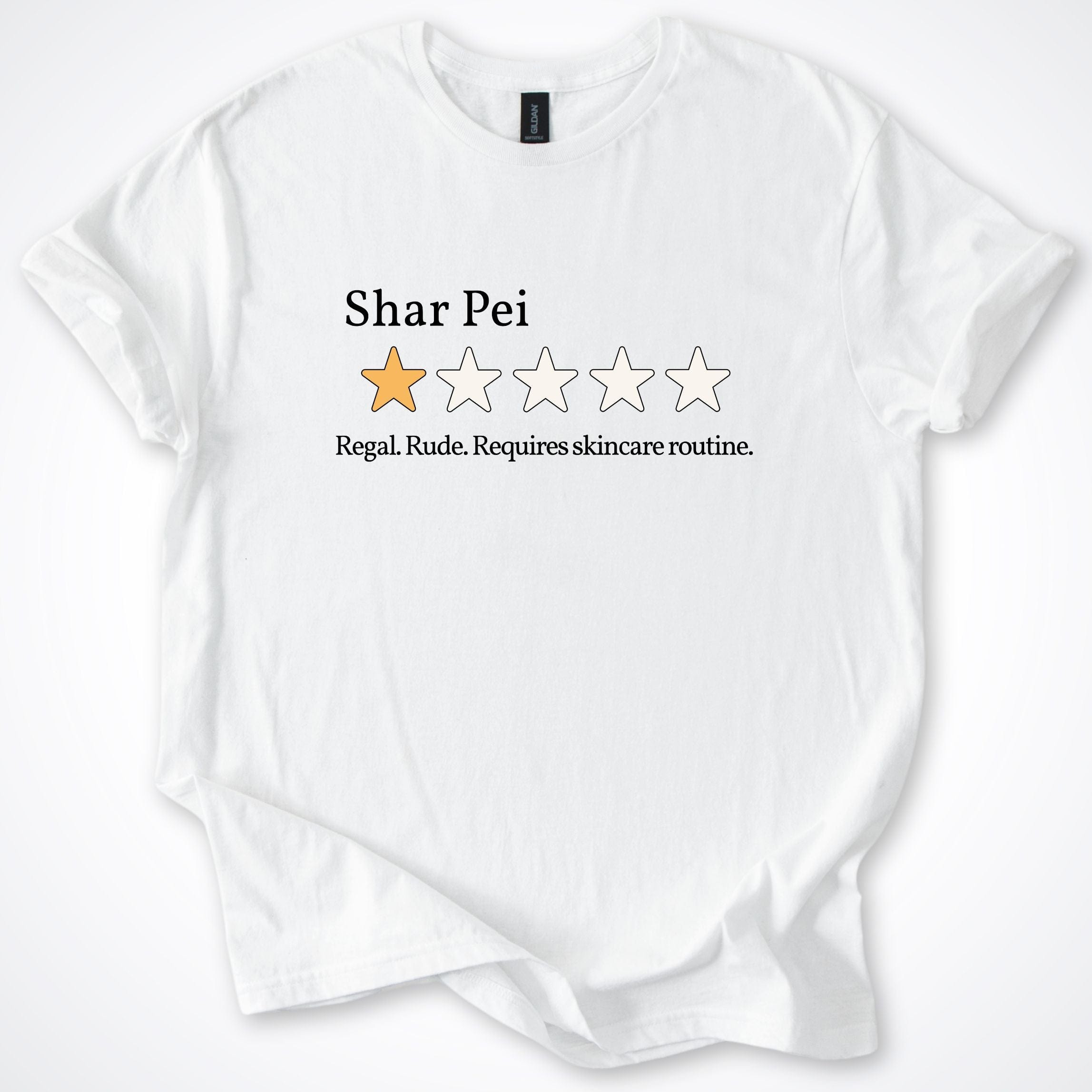 T-Shirt White / S Shar Pei One Star Review T-Shirt ReallyintoDogs