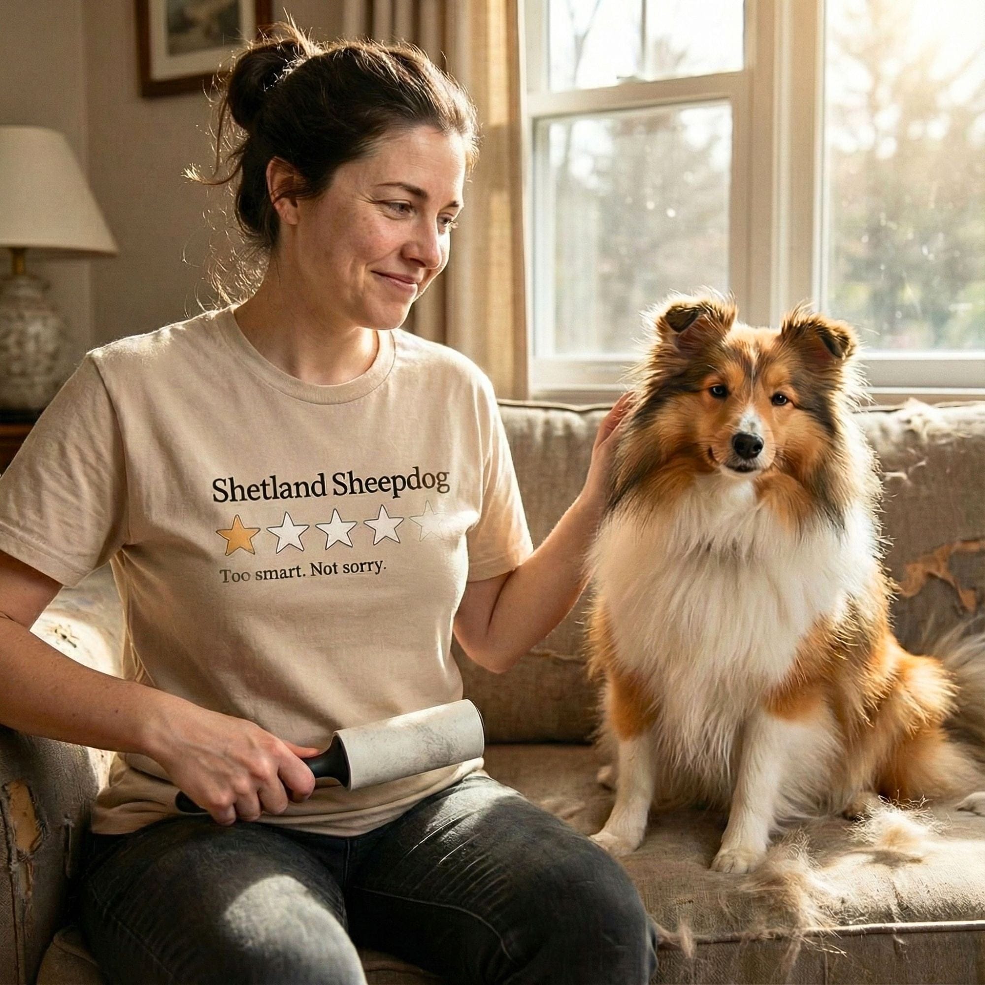 T-Shirt Shetland Sheepdog One Star Review T-Shirt ReallyintoDogs