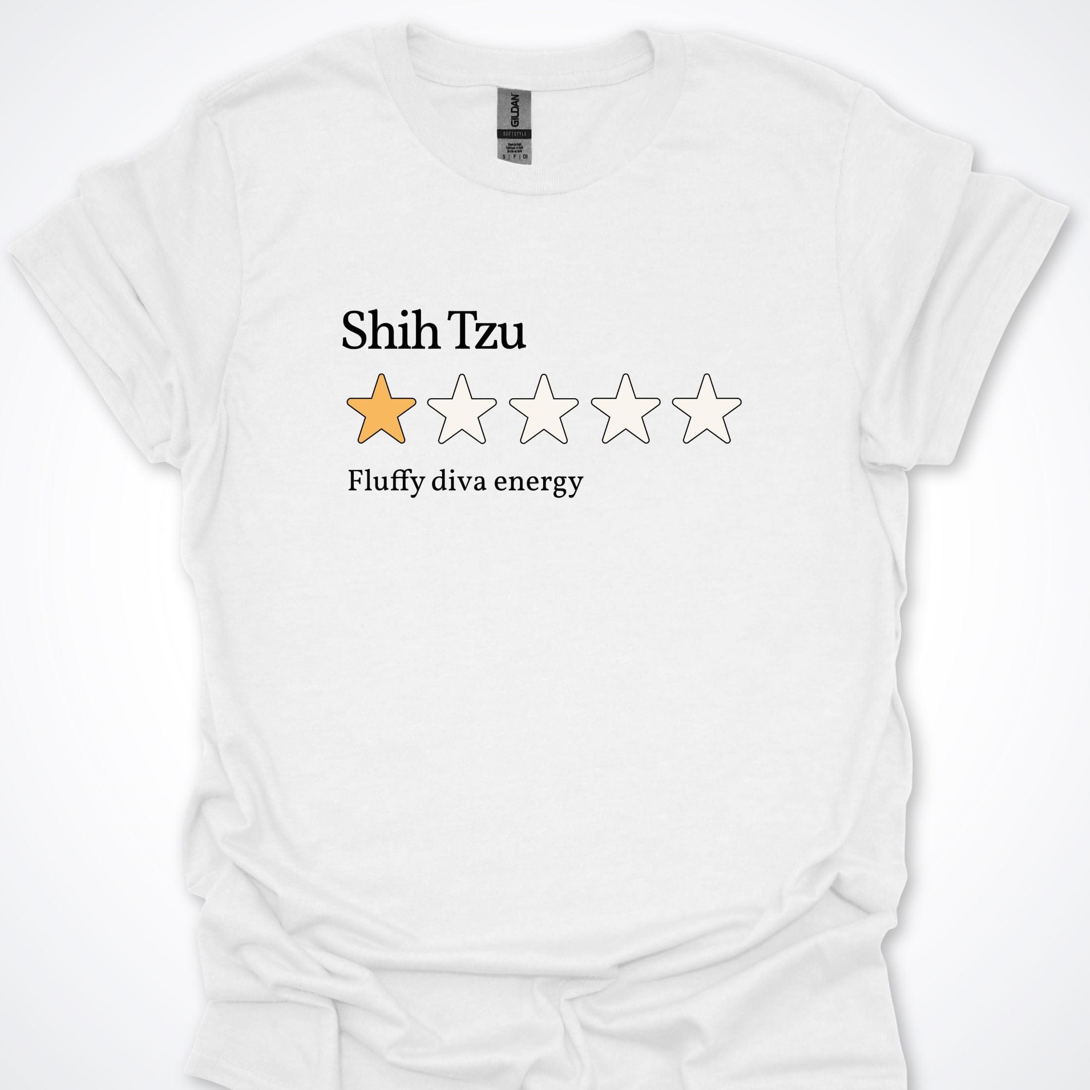 T-Shirt White / S Shih Tzu One Star Review T-Shirt ReallyintoDogs