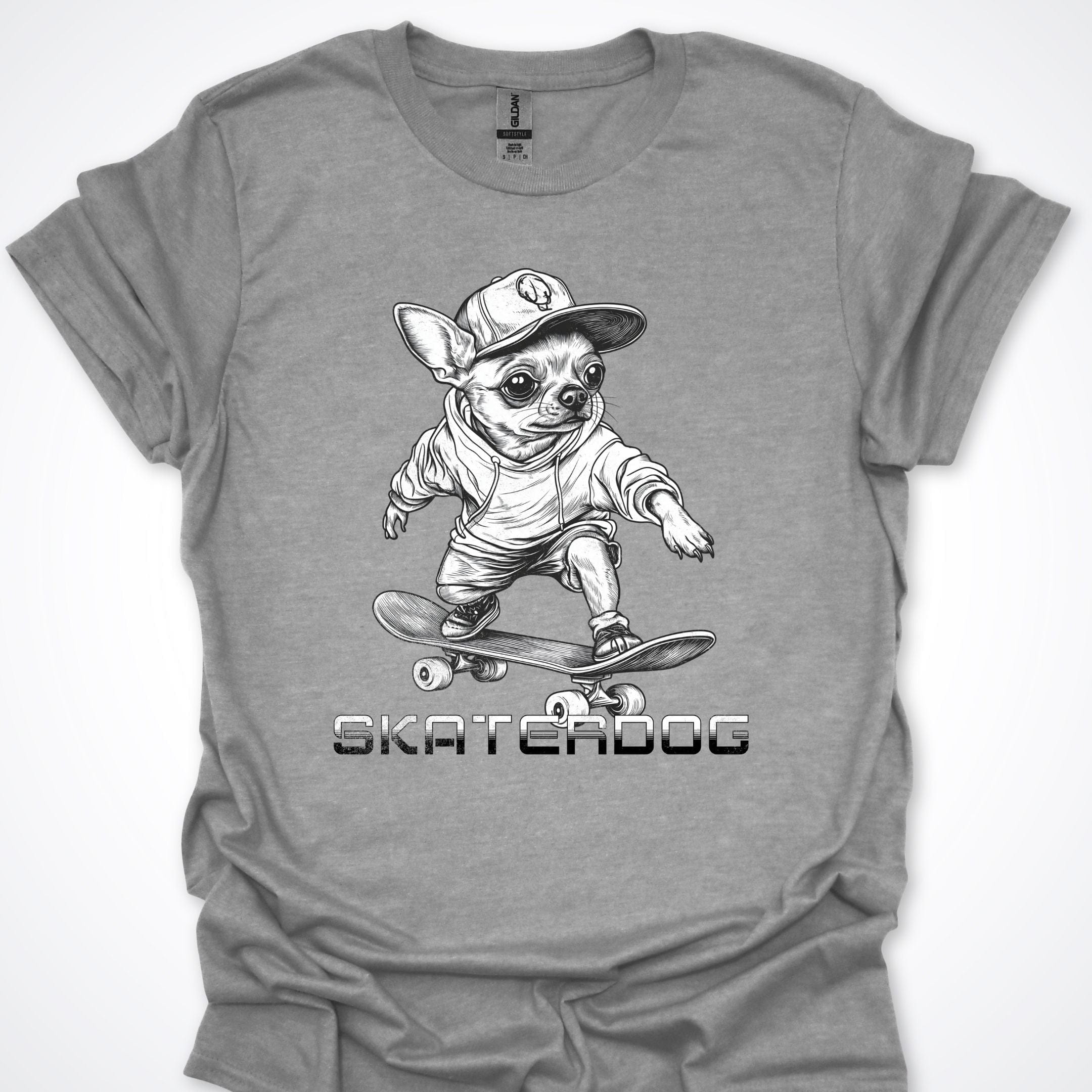T-Shirt Sport Grey / S Skaterdog Chihuahua Premium Unisex T-Shirt ReallyintoDogs