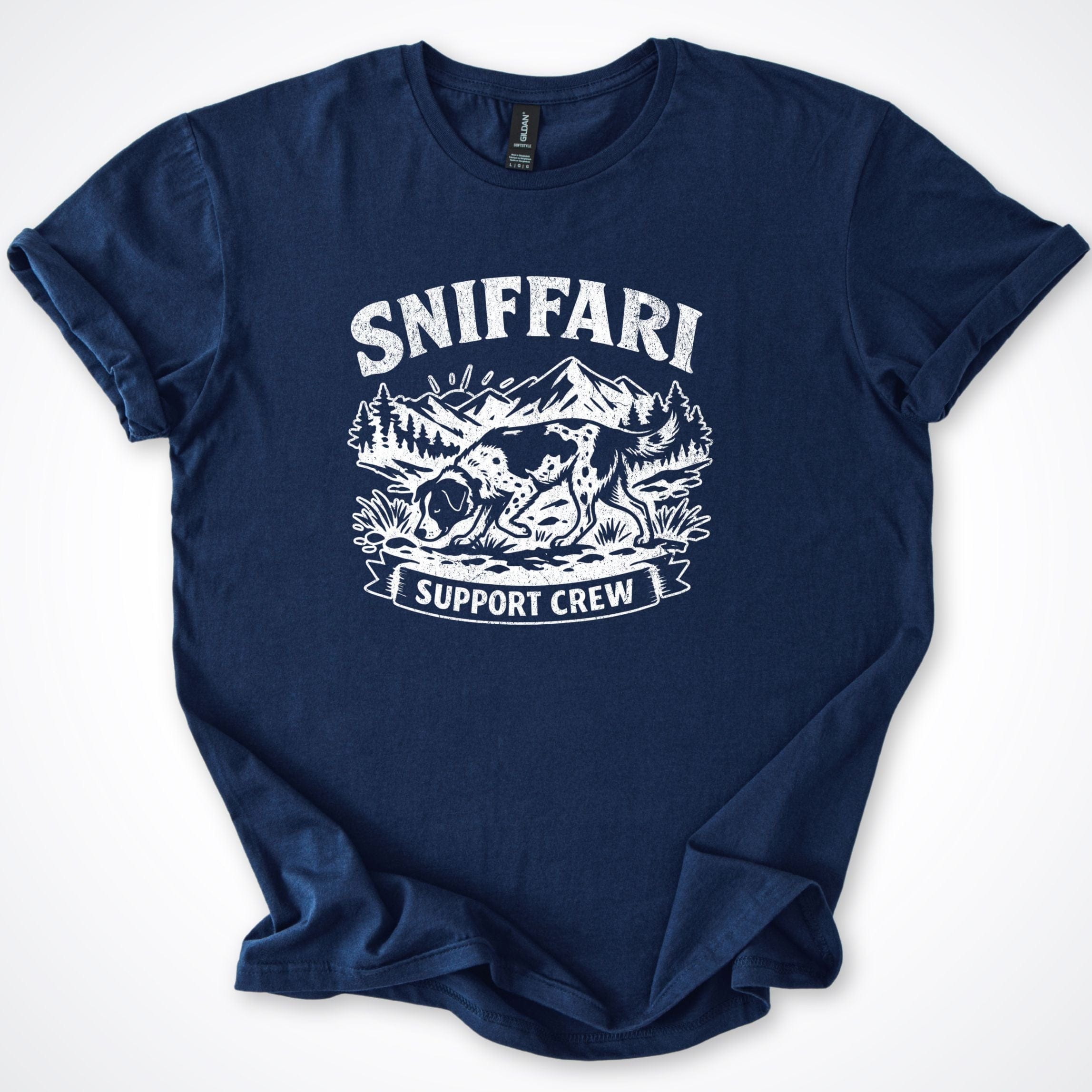 T-Shirt Navy / S Sniffari Mountains T-Shirt ReallyintoDogs