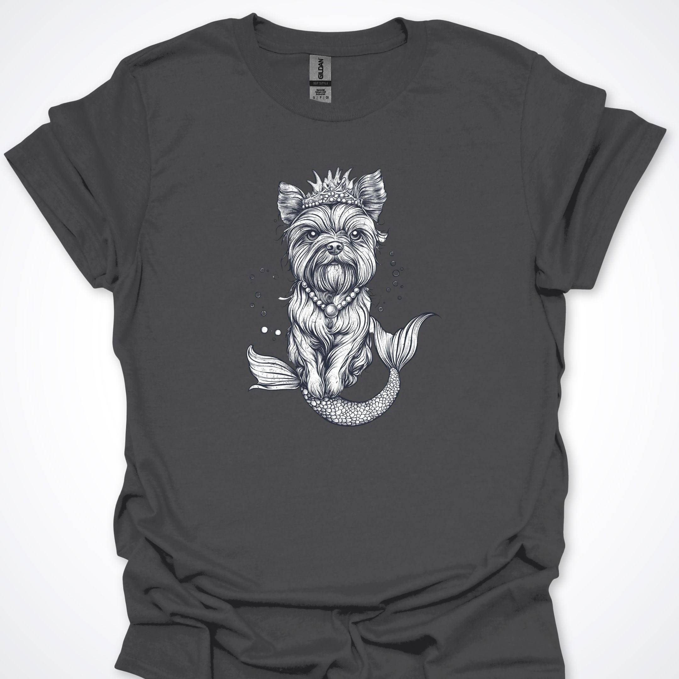 T-Shirt Charcoal / S So Extra Terrier Mermaid Premium Unisex T-Shirt ReallyintoDogs