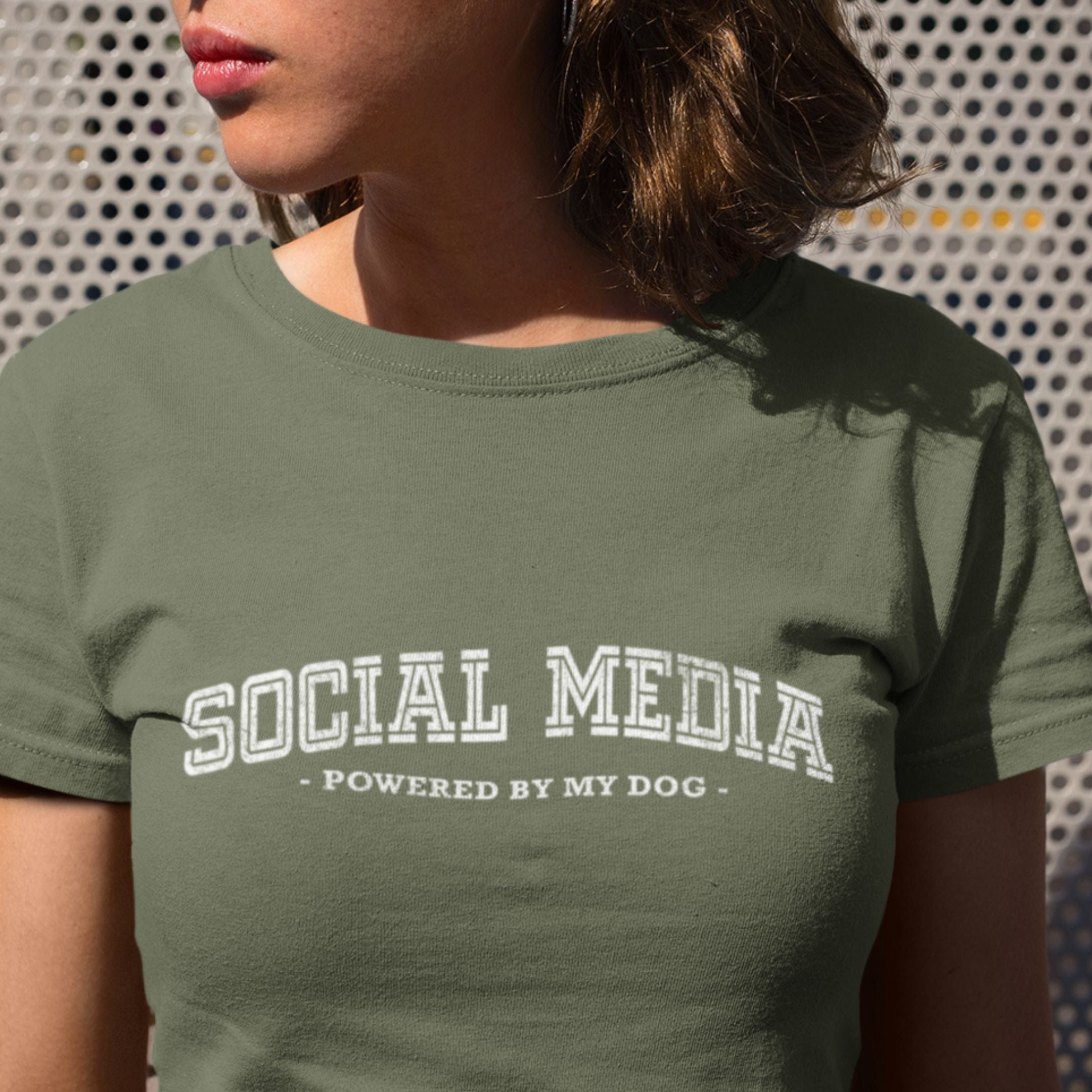 T-Shirt Social Media Powered By My Dog T-Shirt ReallyintoDogs