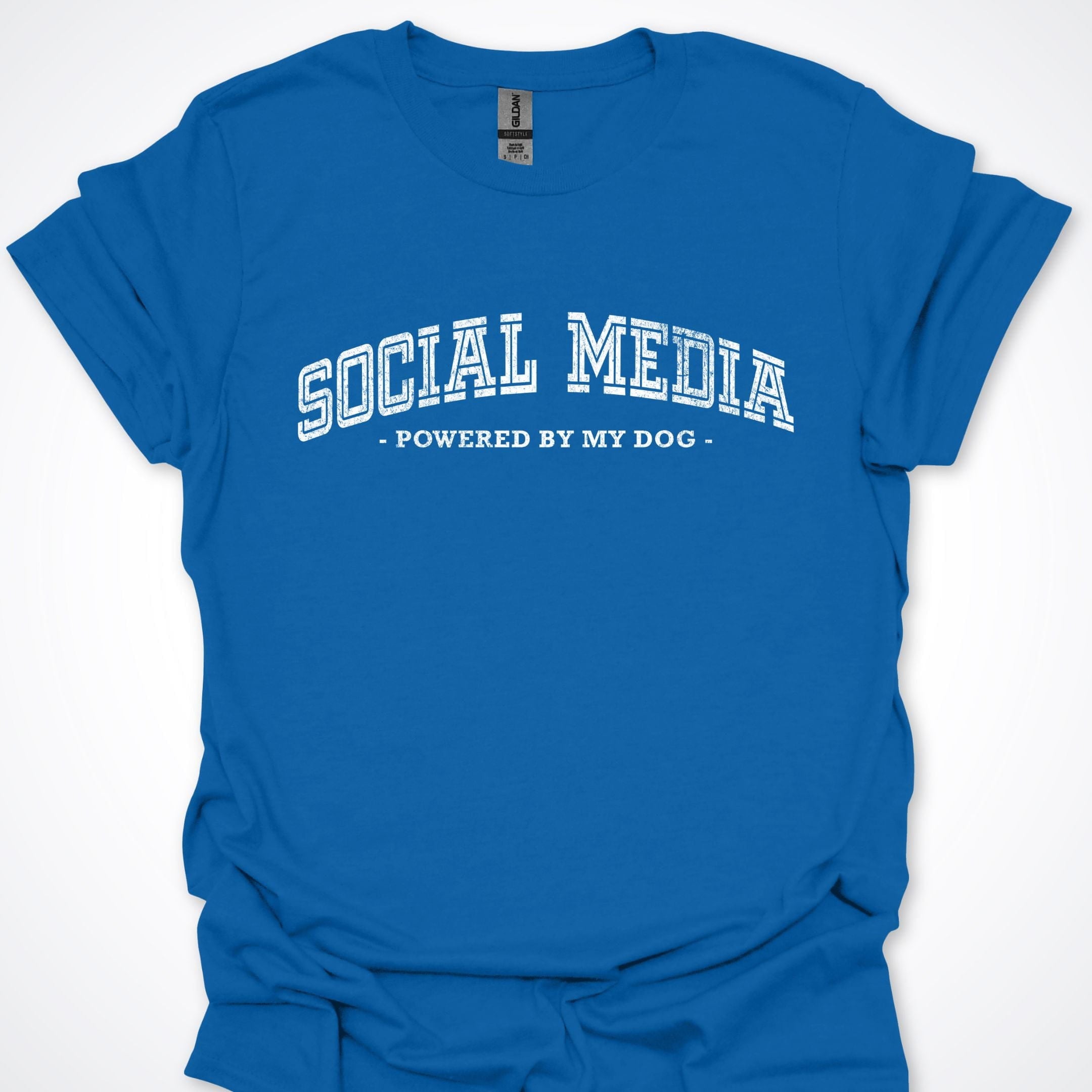 T-Shirt Royal / S Social Media Powered By My Dog T-Shirt ReallyintoDogs