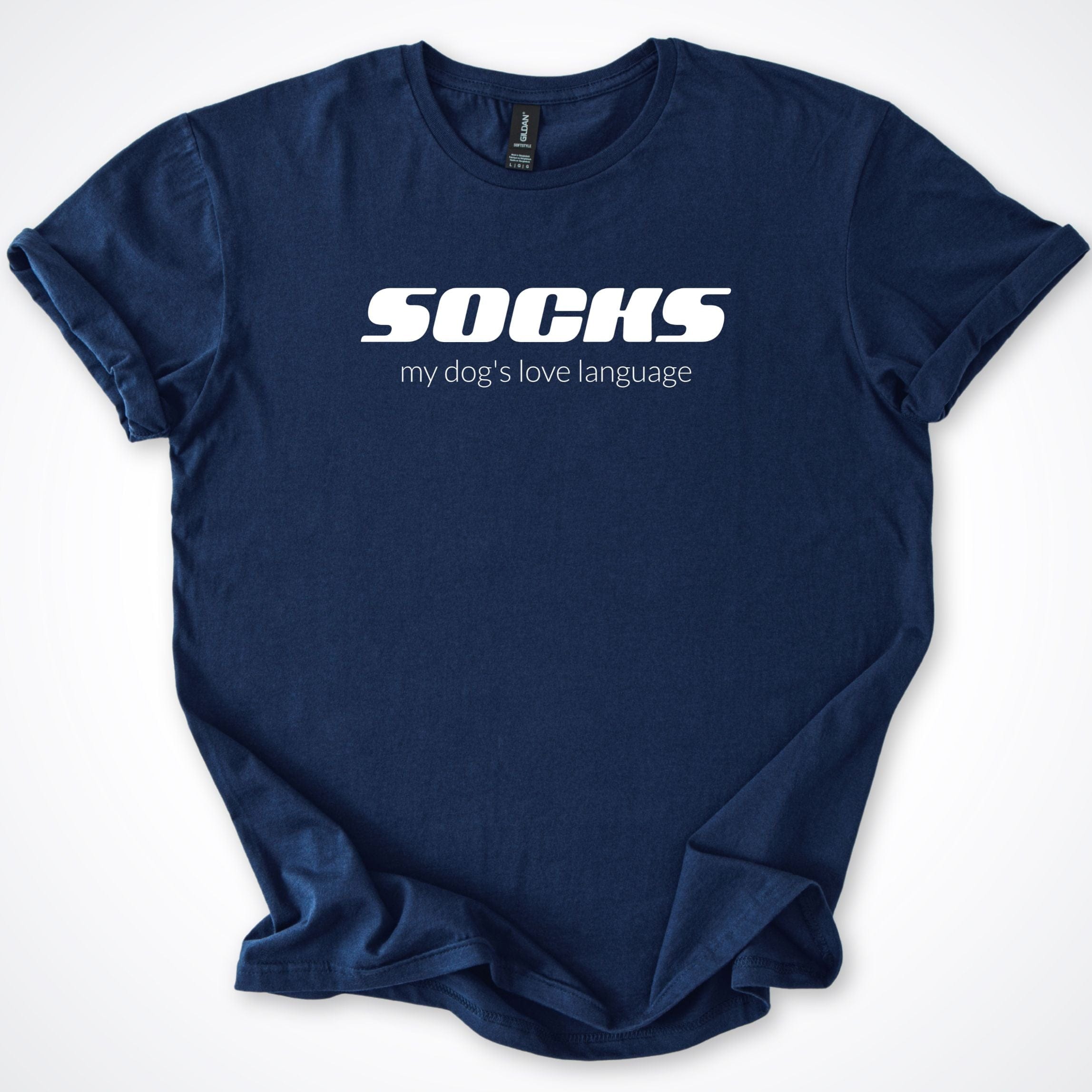 T-Shirt Navy / S Socks My Dog's Love Language T-Shirt ReallyintoDogs