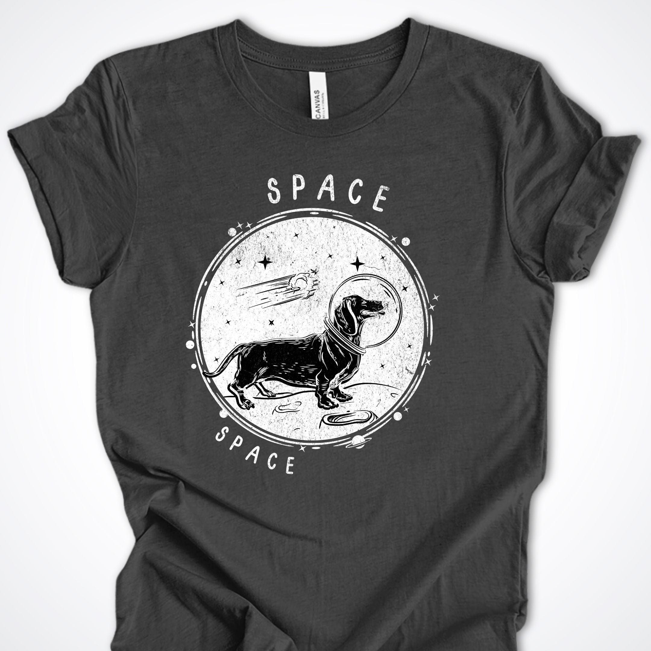 T-Shirt Dark Grey Heather / S Space Premium Unisex T-Shirt ReallyintoDogs