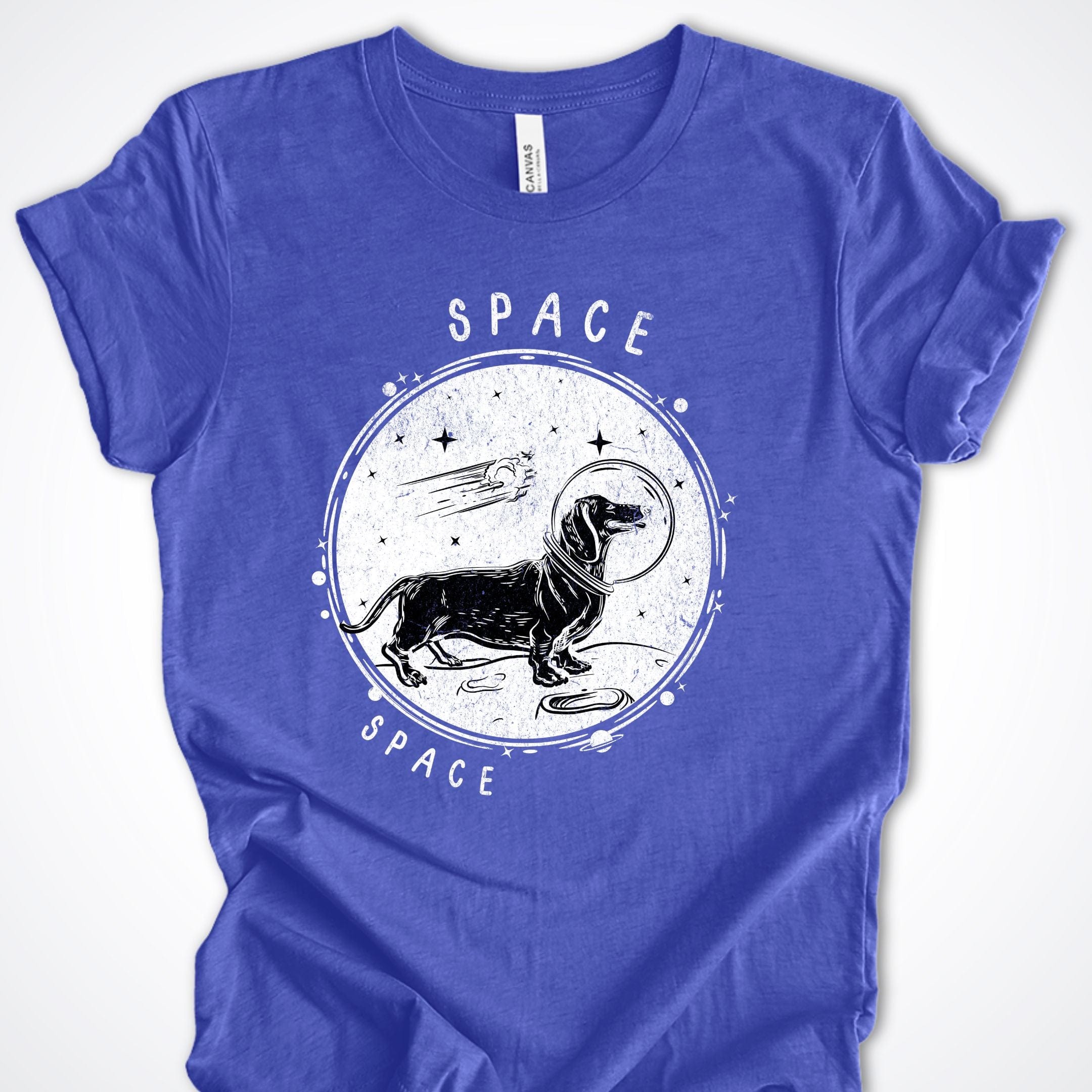T-Shirt Heather True Royal / S Space Premium Unisex T-Shirt ReallyintoDogs