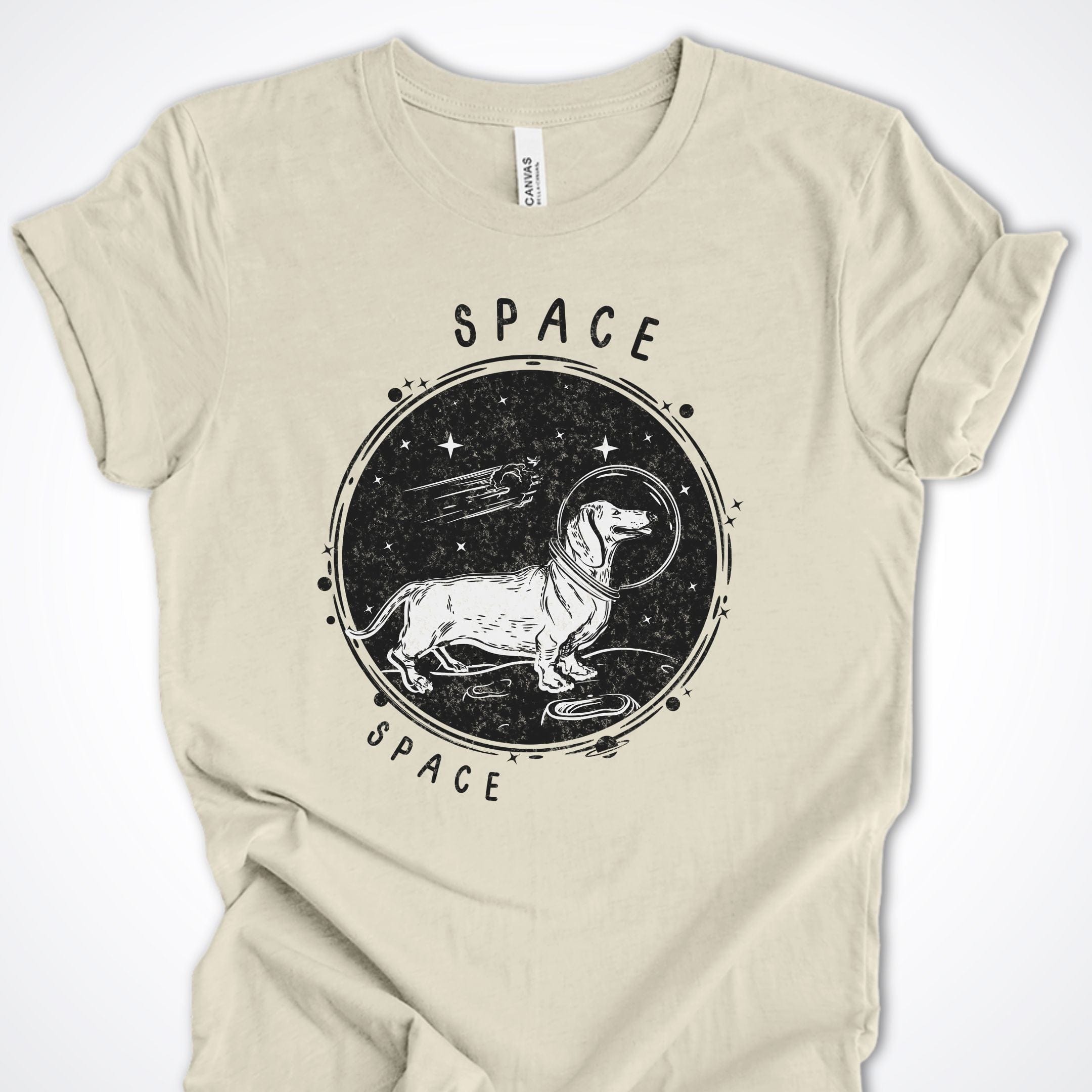 T-Shirt Natural / S Space Premium Unisex T-Shirt ReallyintoDogs