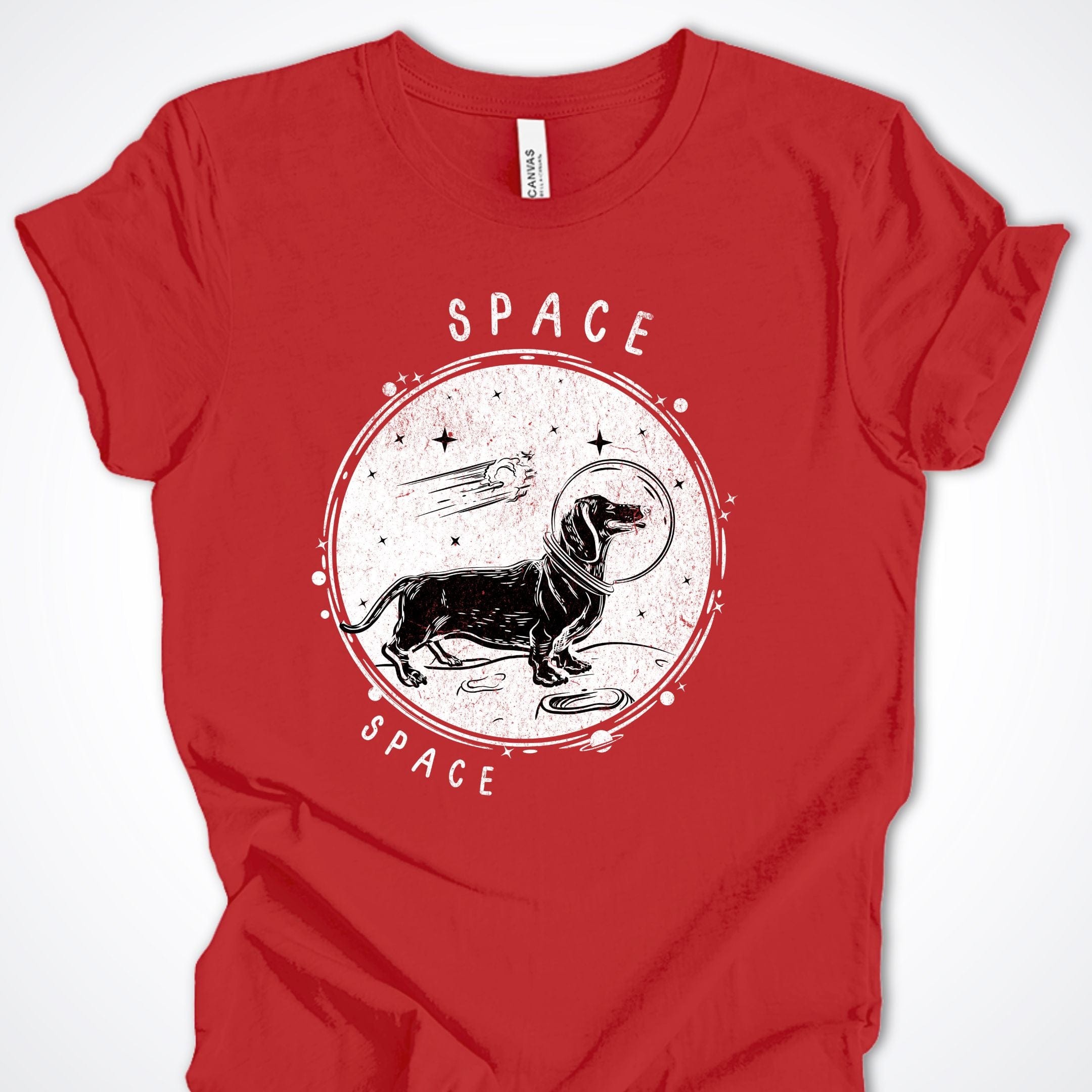 T-Shirt Red / S Space Premium Unisex T-Shirt ReallyintoDogs