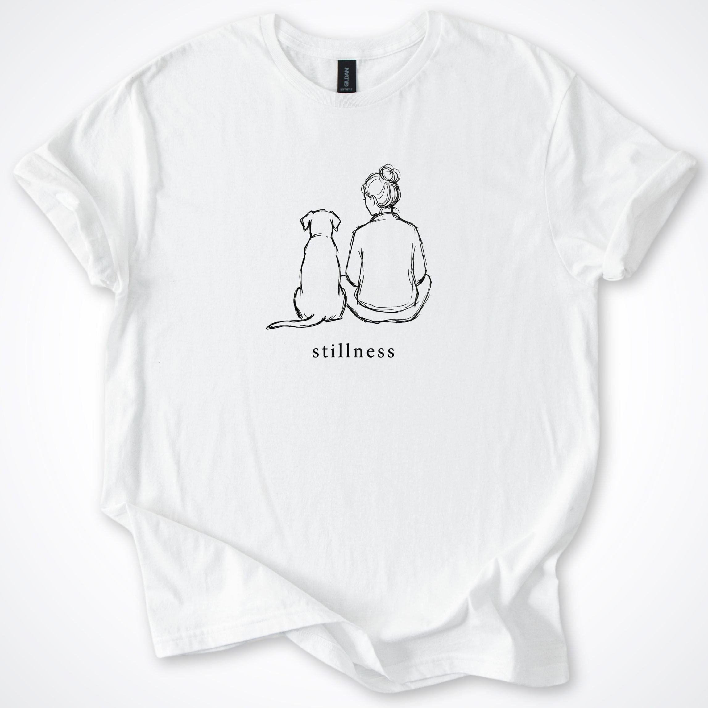 T-Shirt White / S Stillness Dog Woman T-Shirt ReallyintoDogs