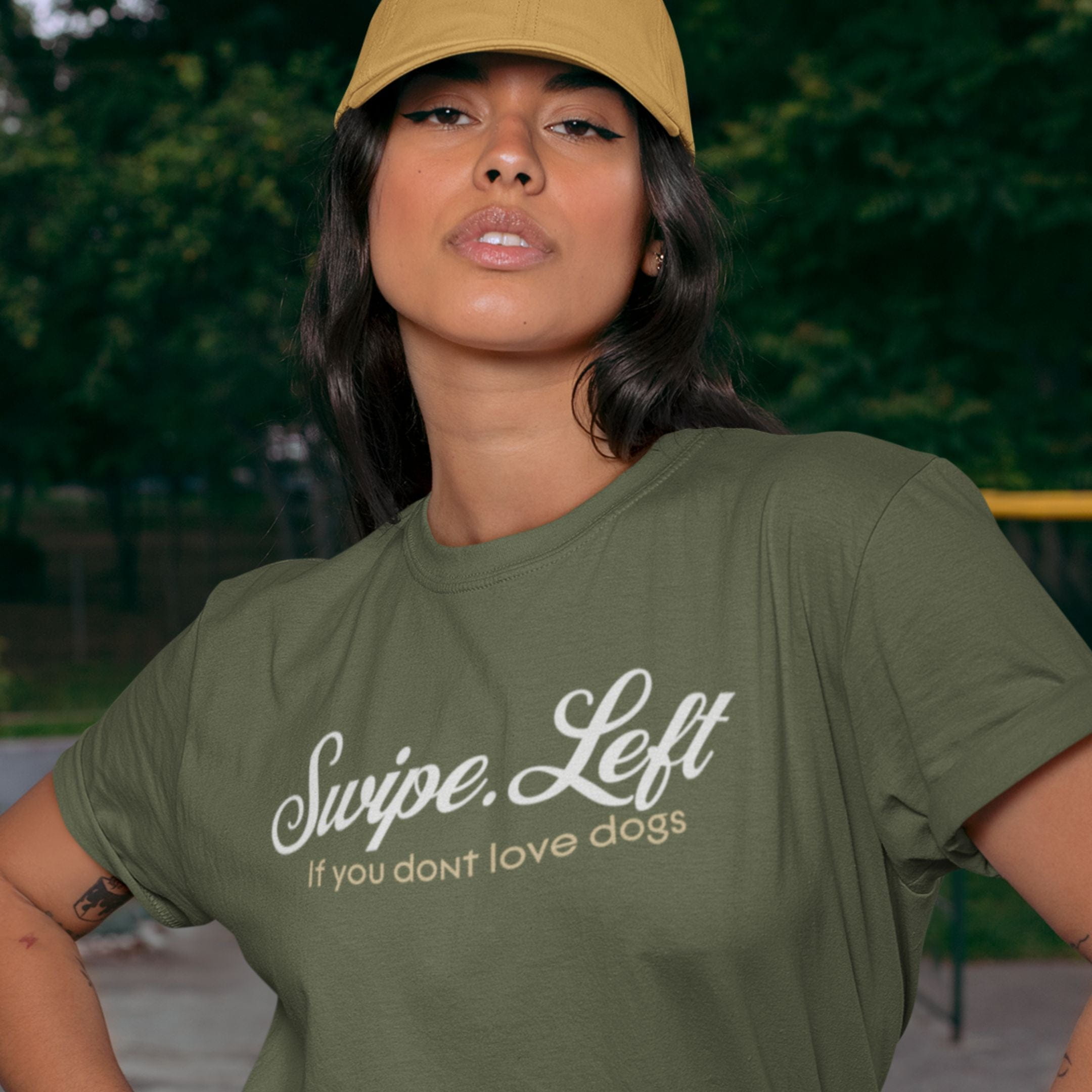 T-Shirt Swipe Left If You Don't Love Dogs T-Shirt ReallyintoDogs