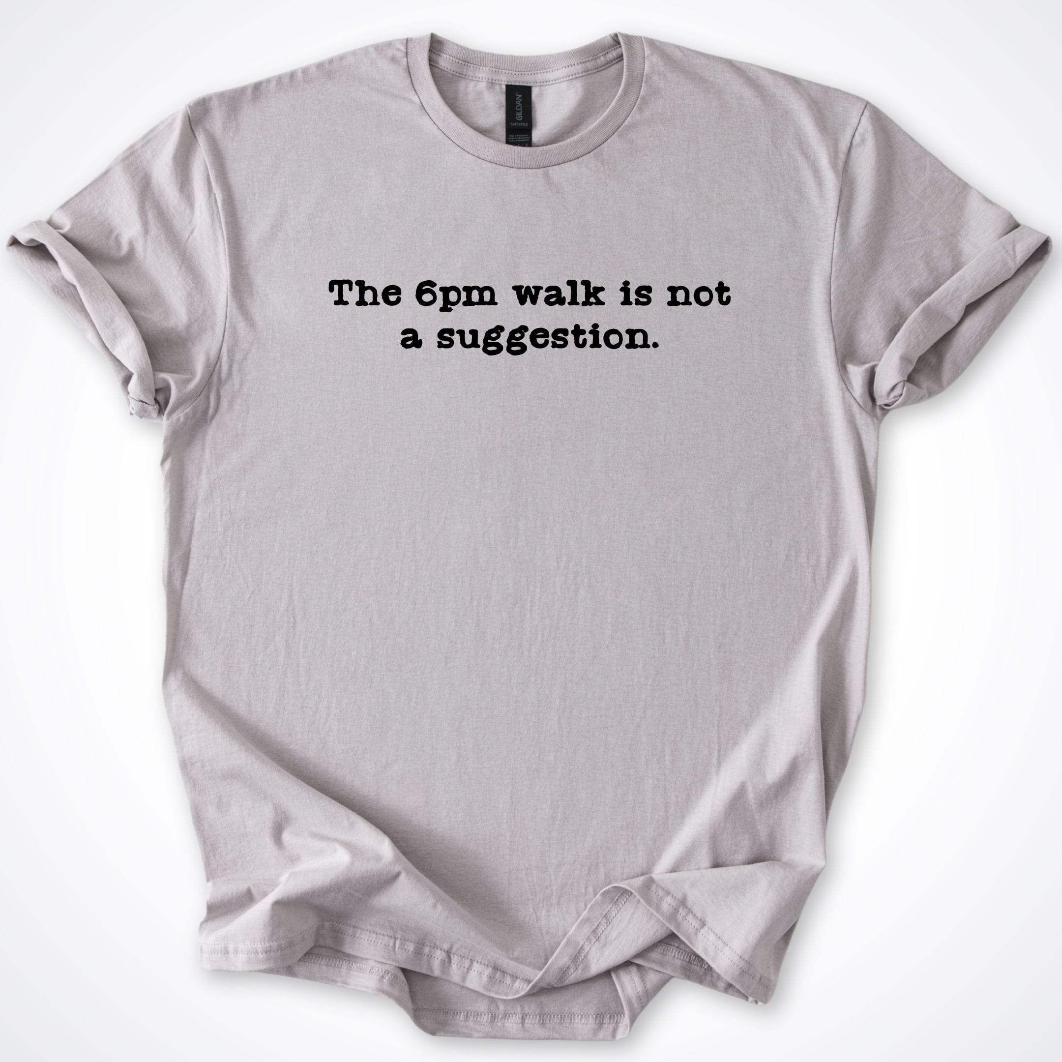T-Shirt Ice Grey / S The 6pm Walk Is Not A Suggestions T-Shirt ReallyintoDogs