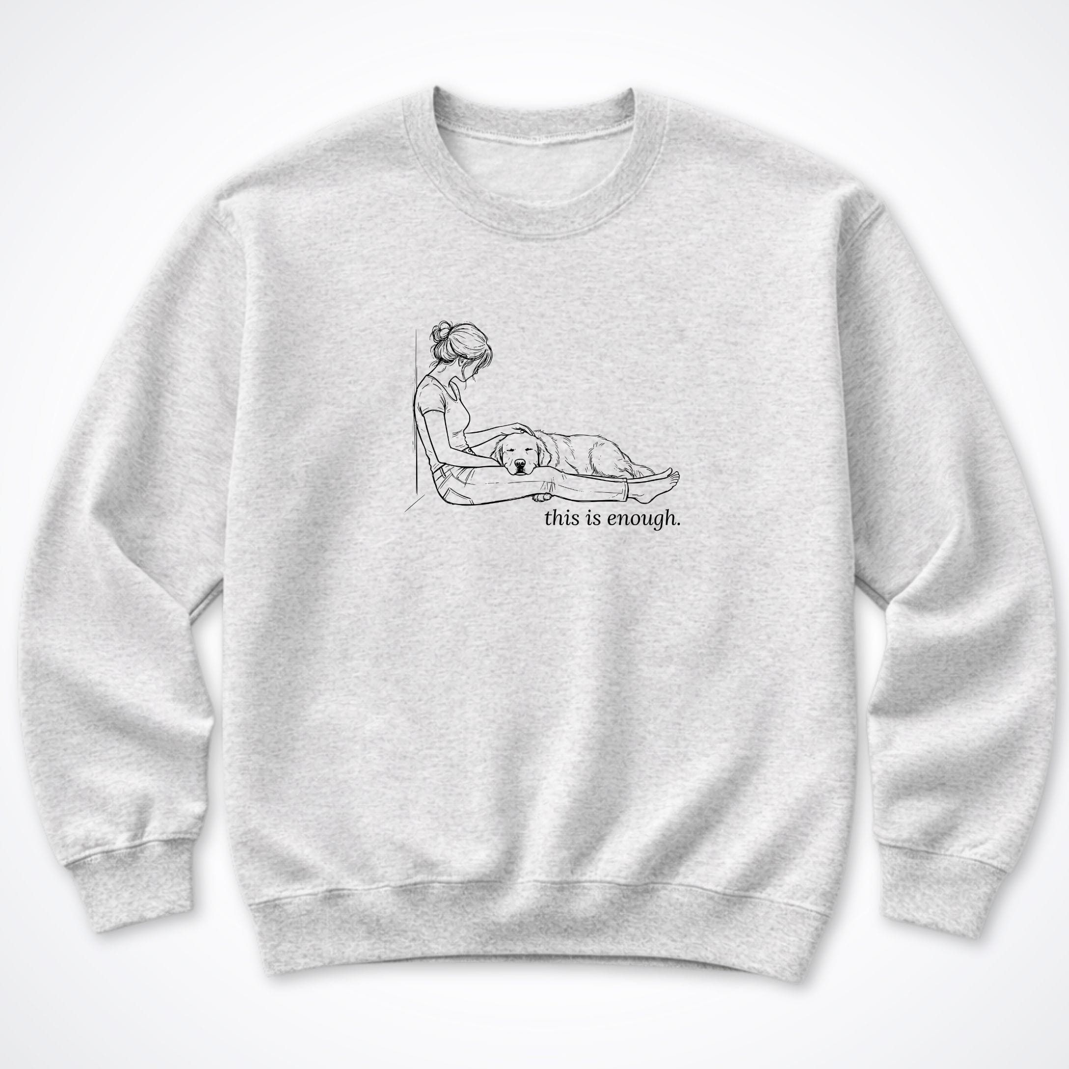 Sweatshirt S / Ash This Is Enough Crewneck Sweatshirt ReallyintoDogs