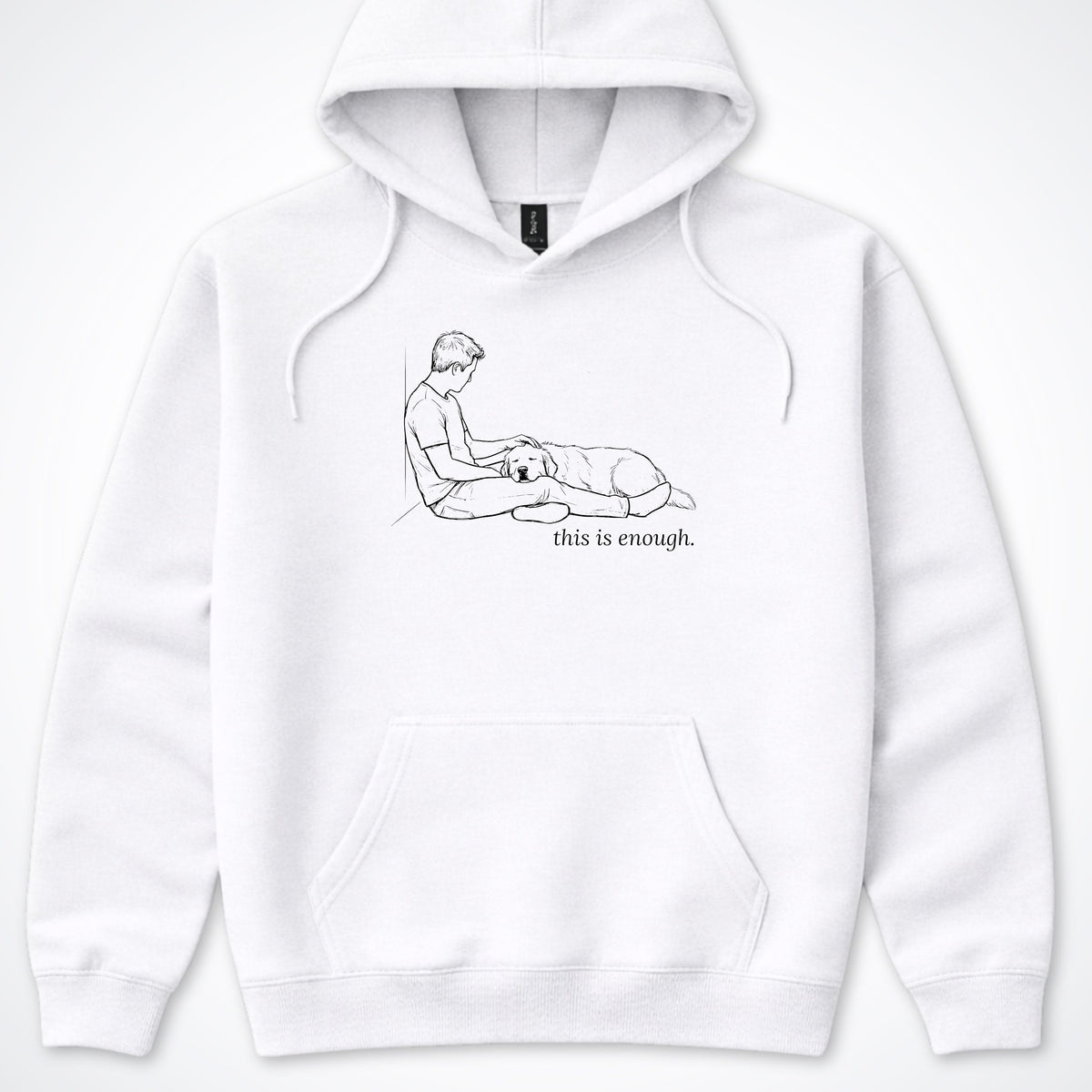 This Is Enough Man & Dog Hooded Sweatshirt - Ash