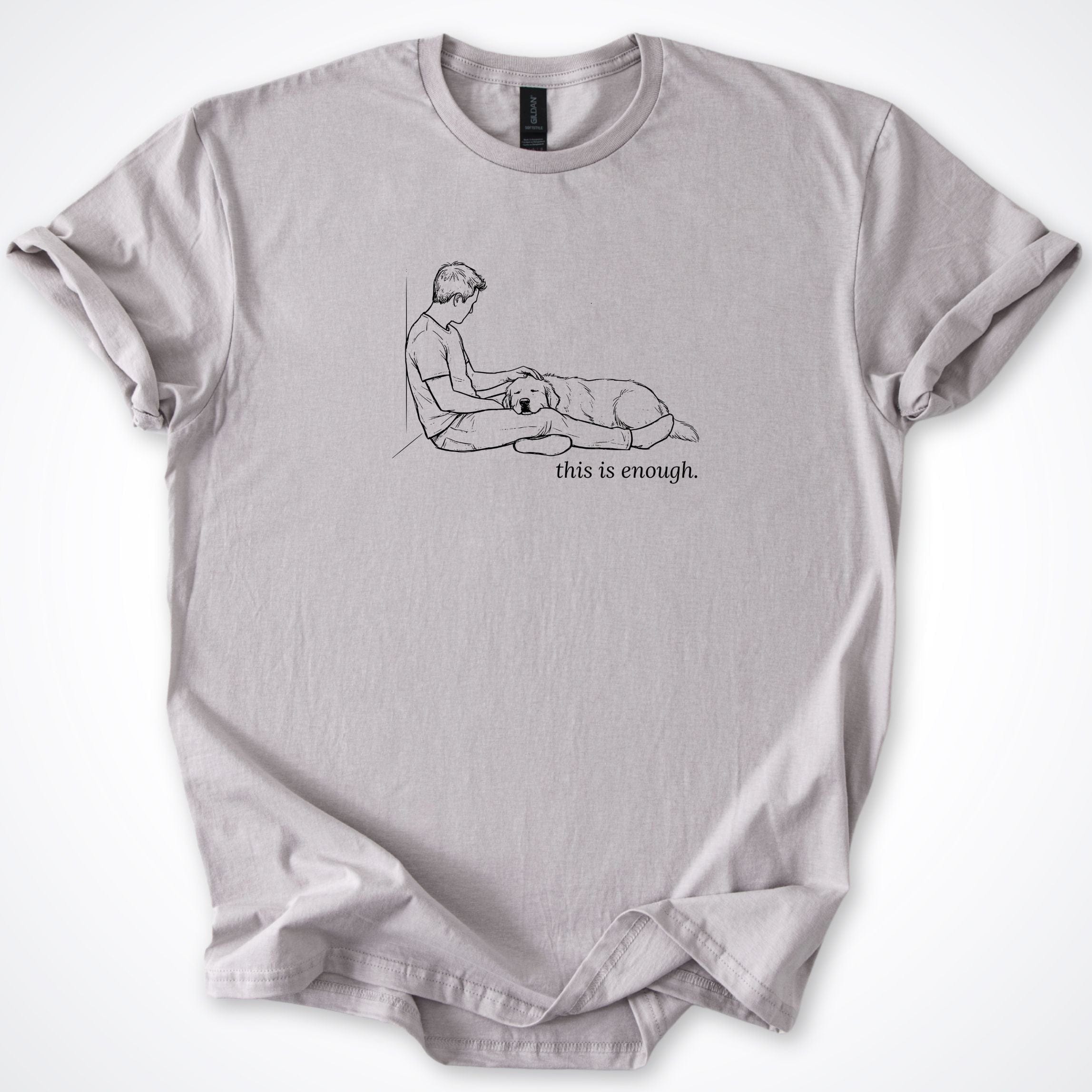 T-Shirt Ice Grey / S This Is Enough Man & Dog T-Shirt ReallyintoDogs