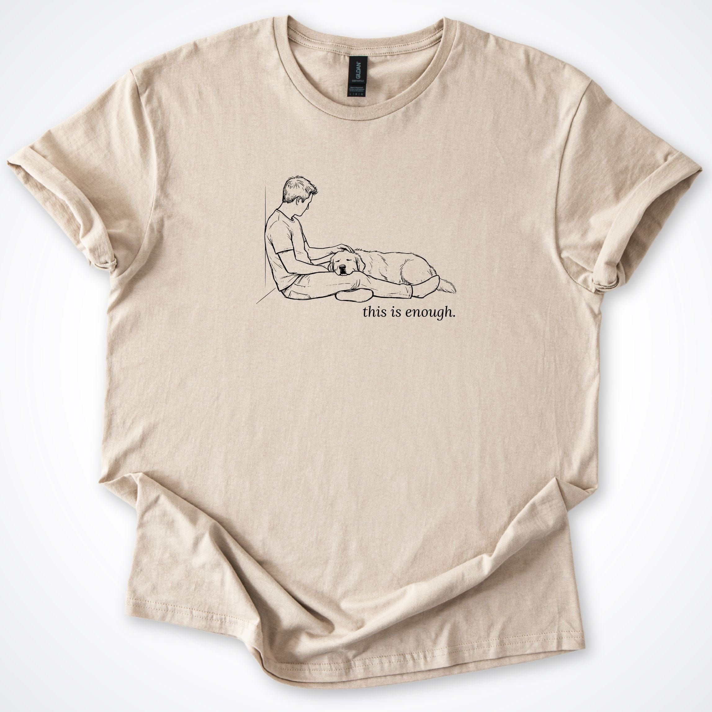 T-Shirt Sand / S This Is Enough Man & Dog T-Shirt ReallyintoDogs