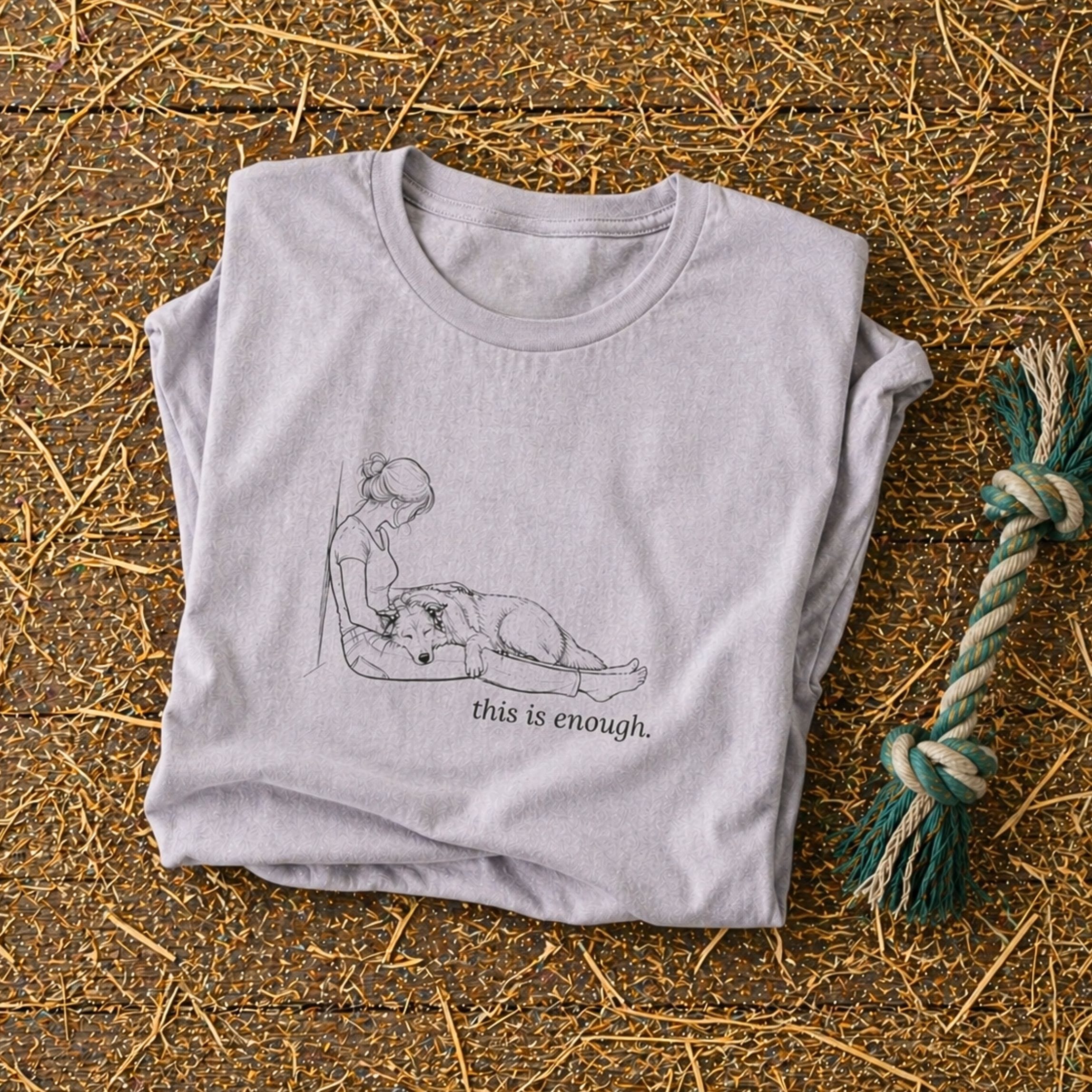 T-Shirt This Is Enough Woman & Dog Large Dog T-Shirt ReallyintoDogs