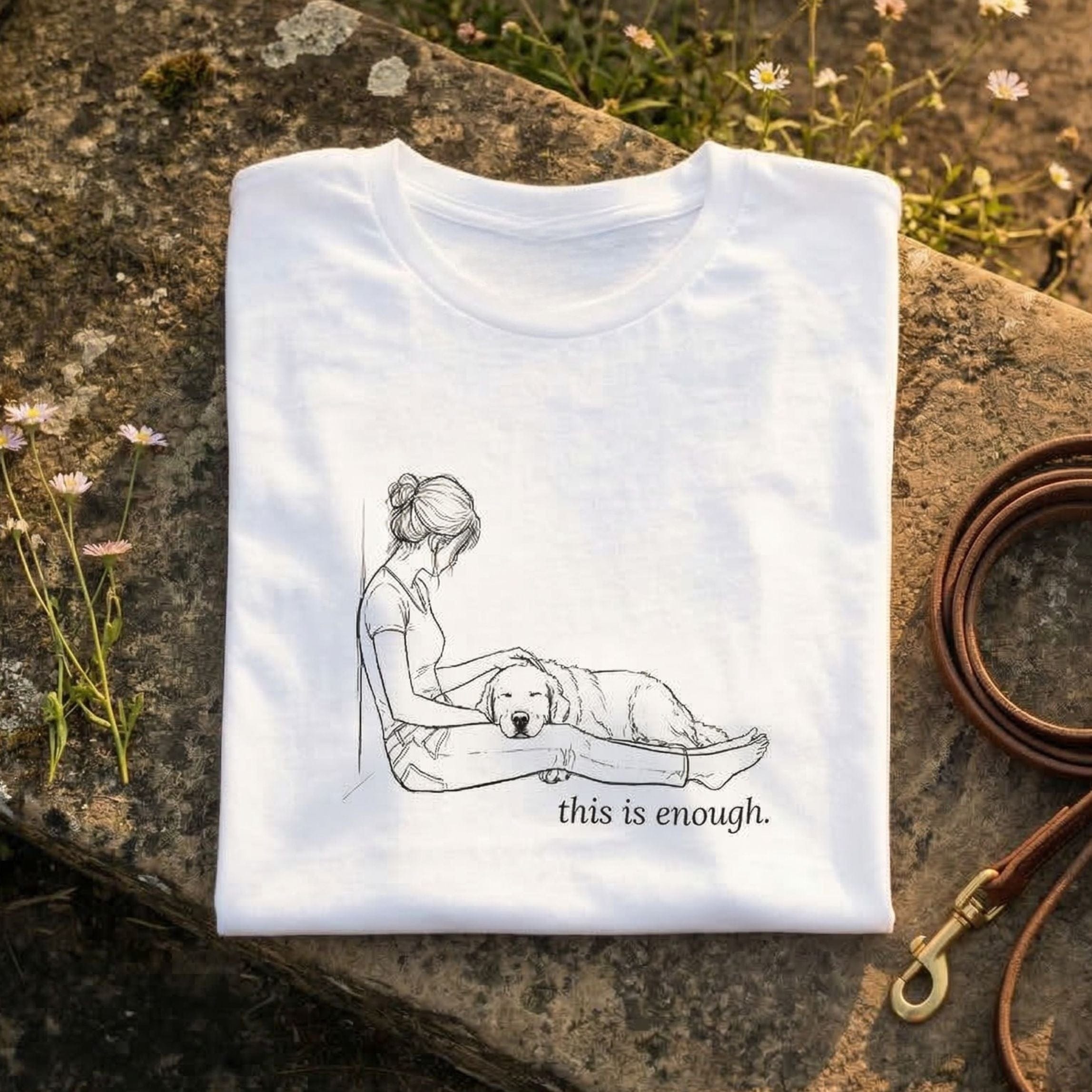 T-Shirt This Is Enough Woman & Dog T-Shirt ReallyintoDogs