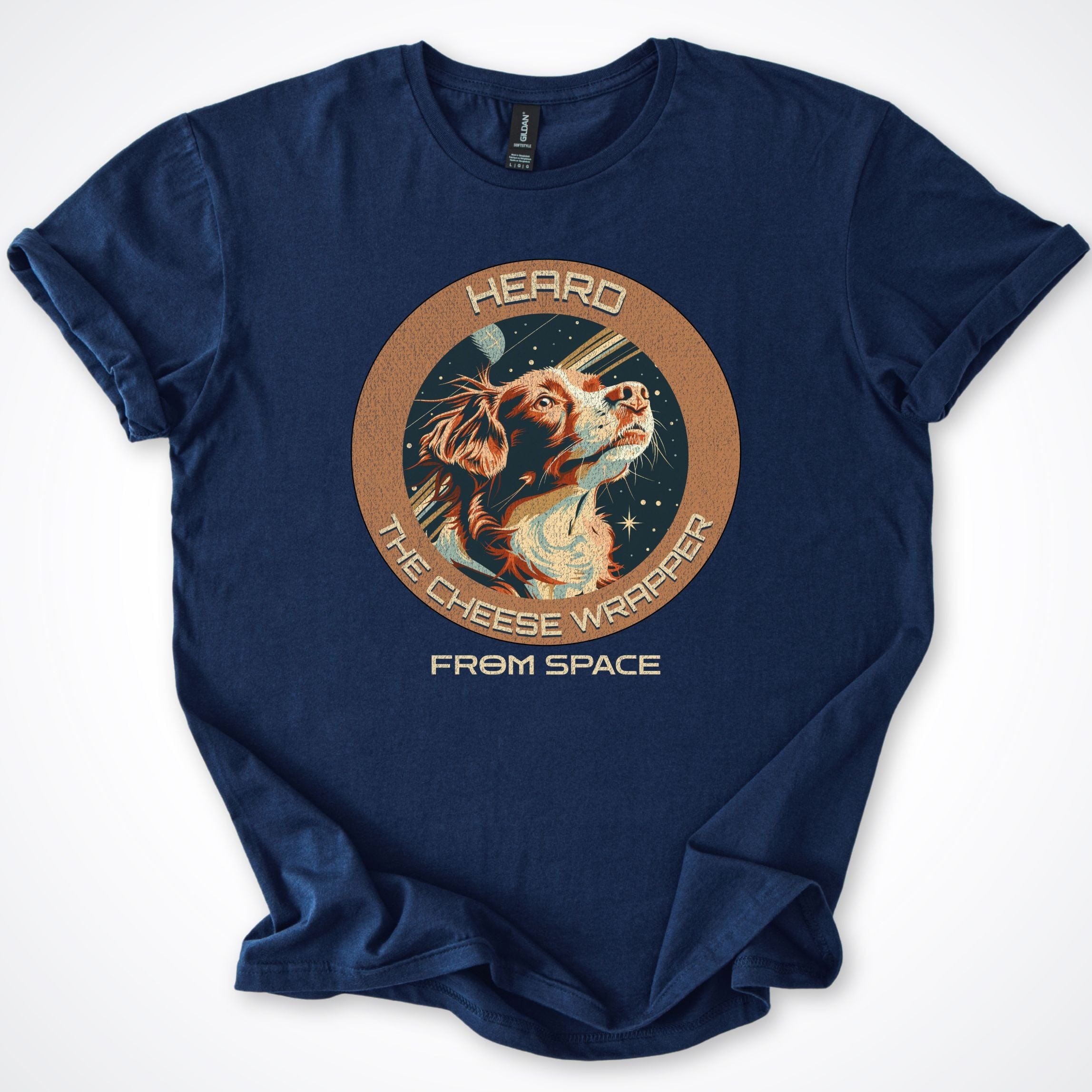 T-Shirt Navy / S Toller Heard the Cheese Wrapper T-Shirt ReallyintoDogs